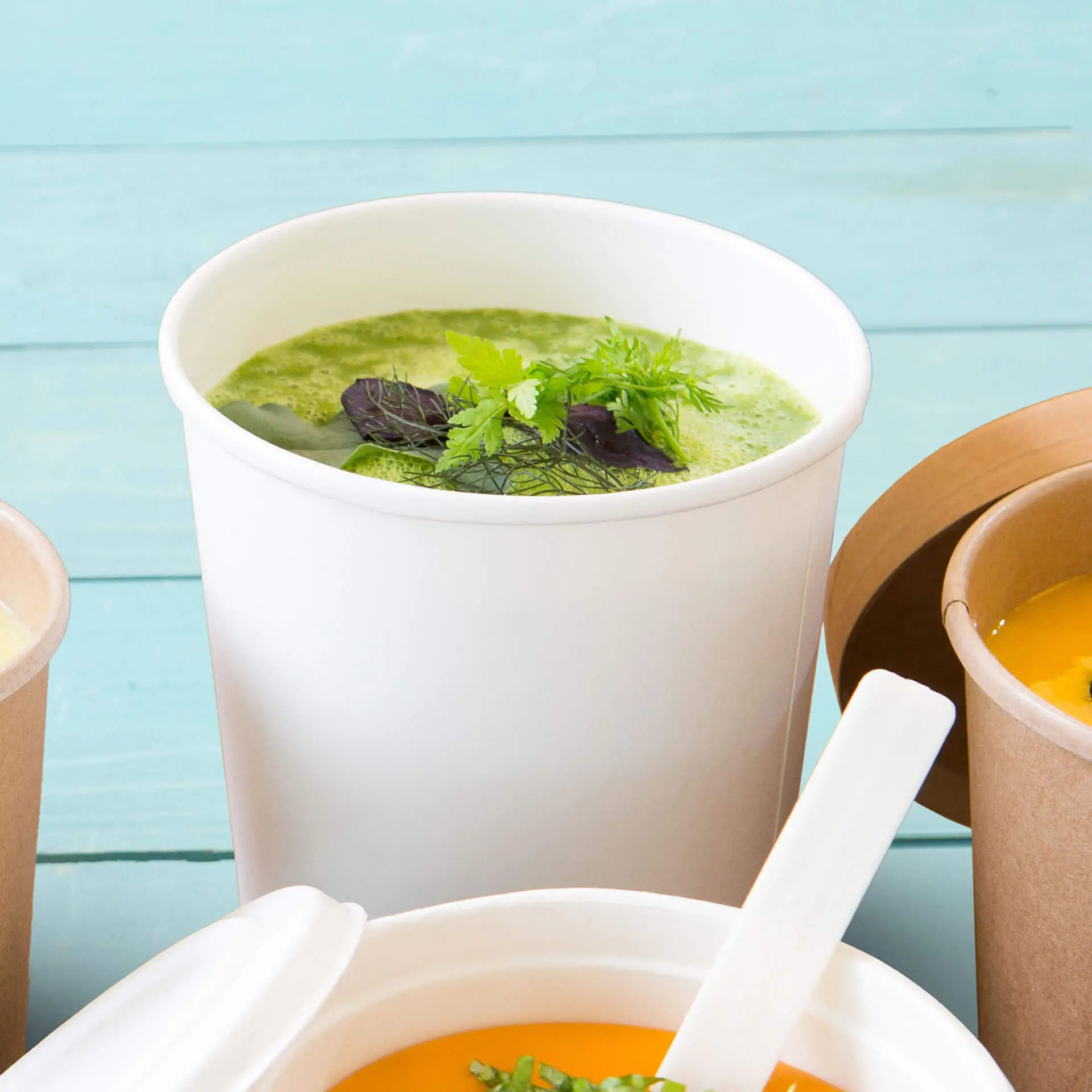 32 oz Cardboard Soup cups (Premium), Ø 115 mm, white