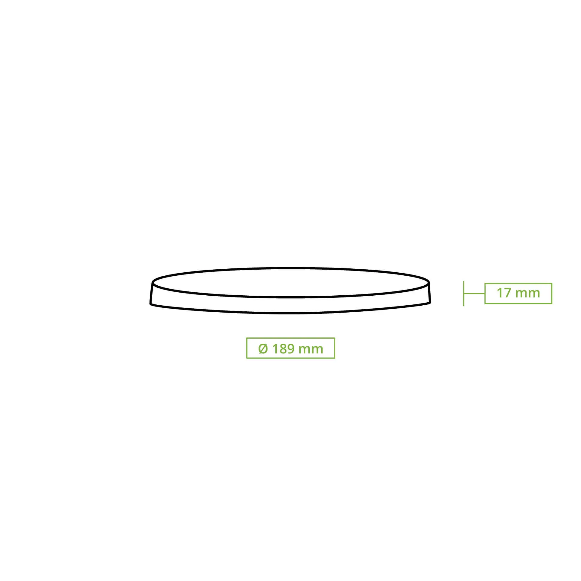 PLA-lids Ø 185 mm, clear