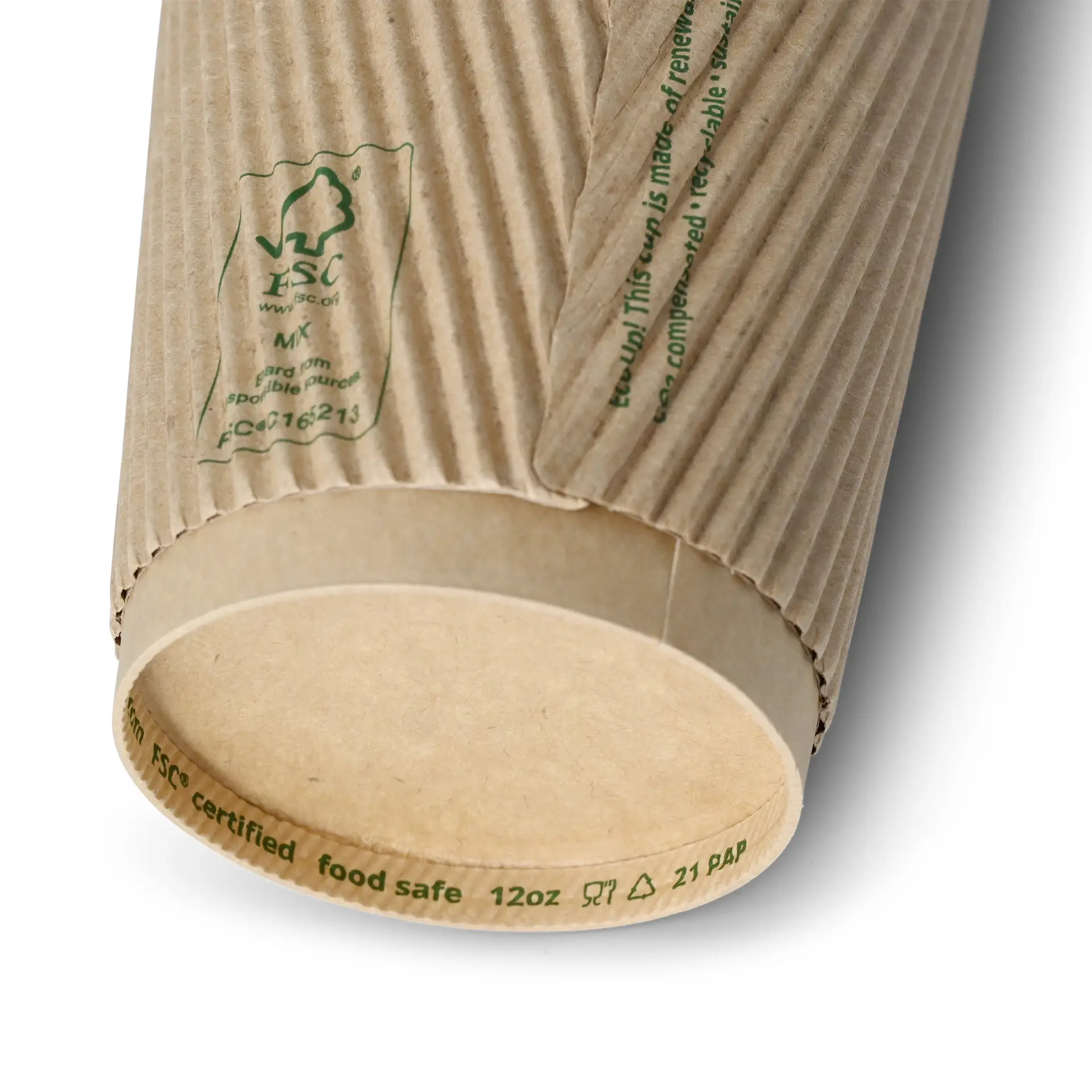 12 oz Ripple cups / Coffee cups, Ø 90 mm, kraft