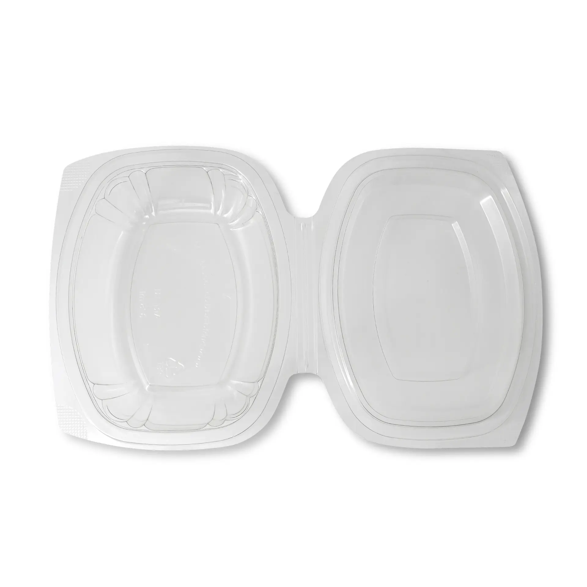 PLA deli bowls 375 ml, folding lid, rectangular