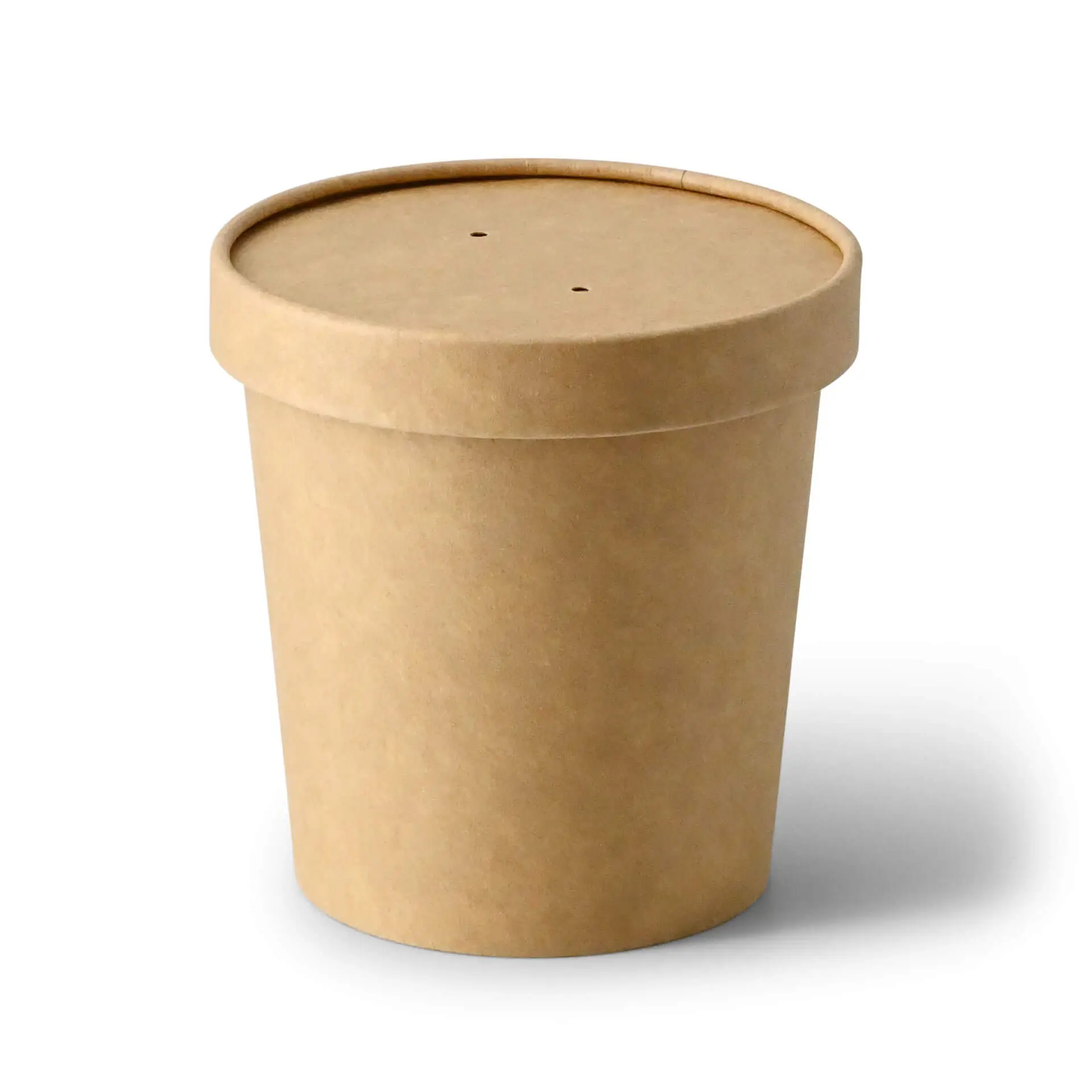 Soup cup to go made of cardboard (Premium) 16 oz, Ø 95 mm, brown