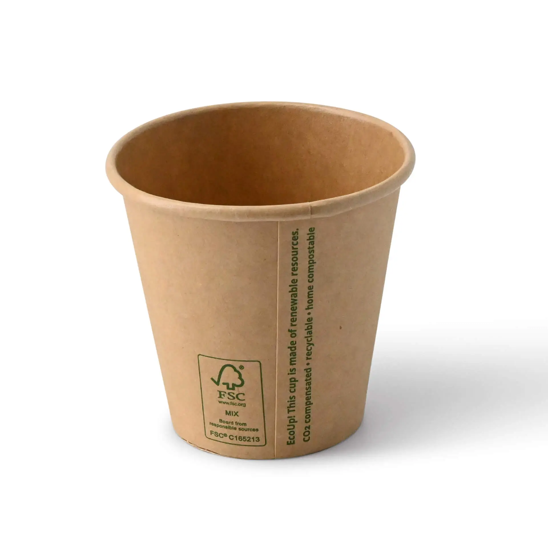 6 oz Paper cups single wall, Ø 80 mm, kraft