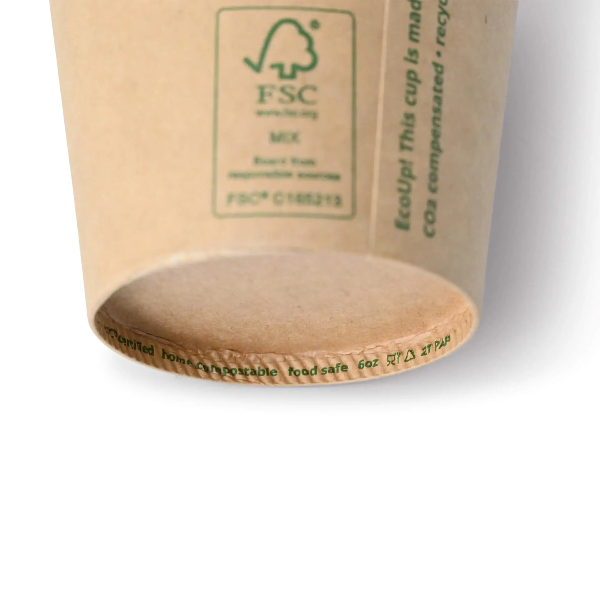 6 oz Paper cups single wall, Ø 80 mm, kraft