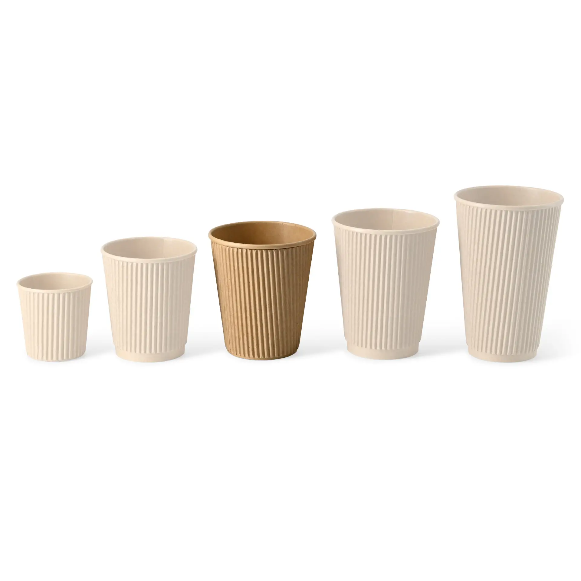 10 oz Ripple cups / Coffee cups, Ø 90 mm, kraft