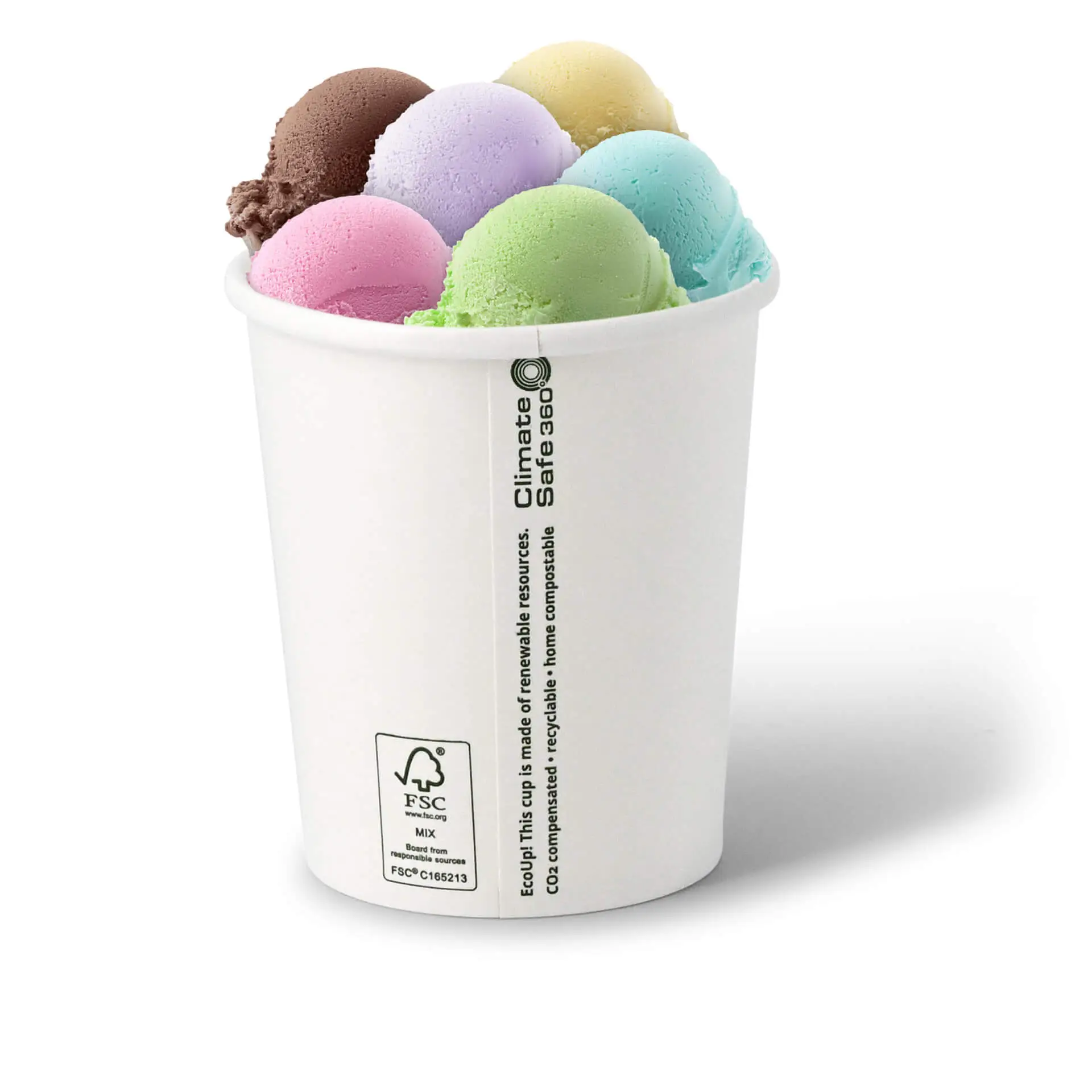 16 oz Paper-ice-cream cups XXL, Ø 92 mm, white