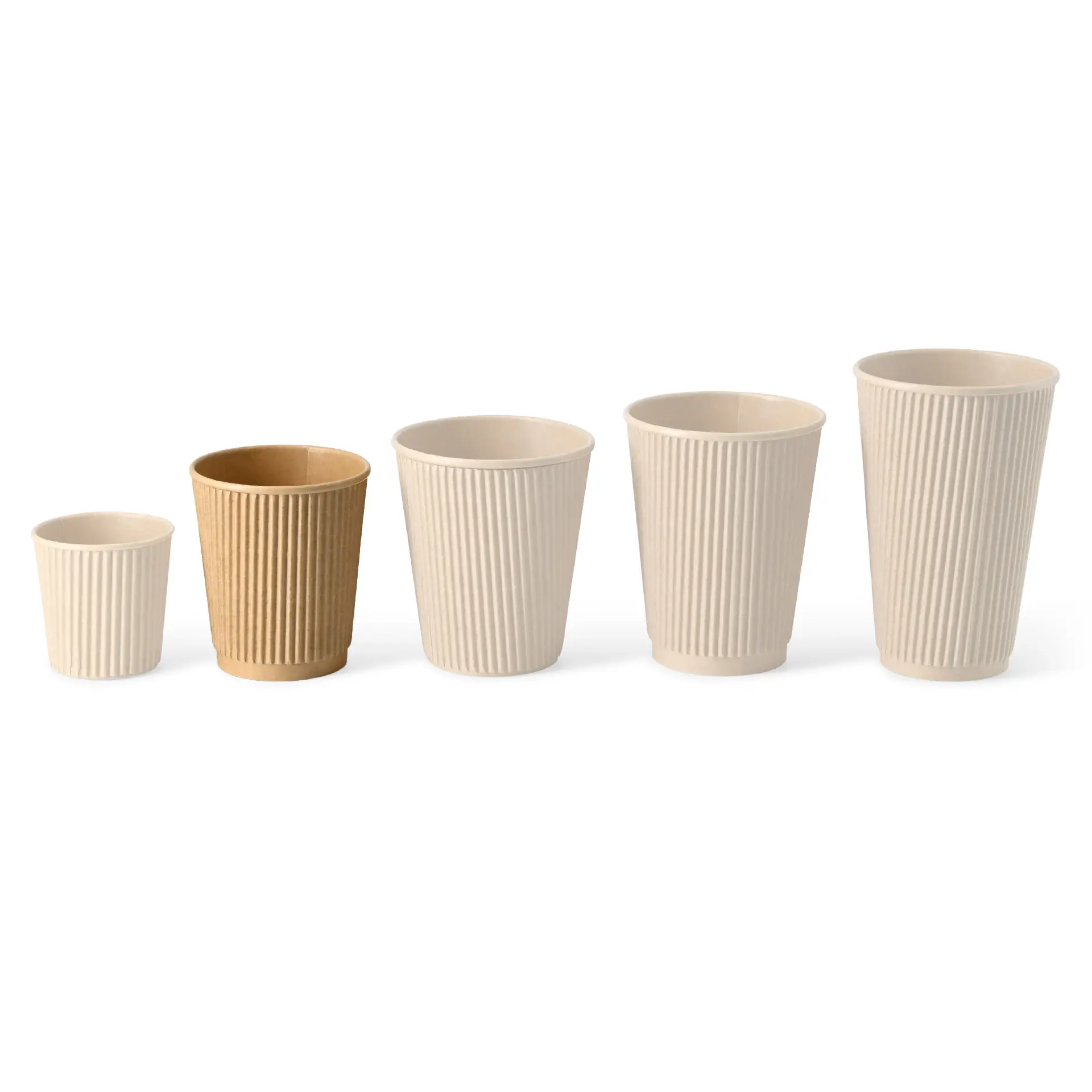 8 oz Ripple cups / Coffee cups, Ø 80 mm, kraft