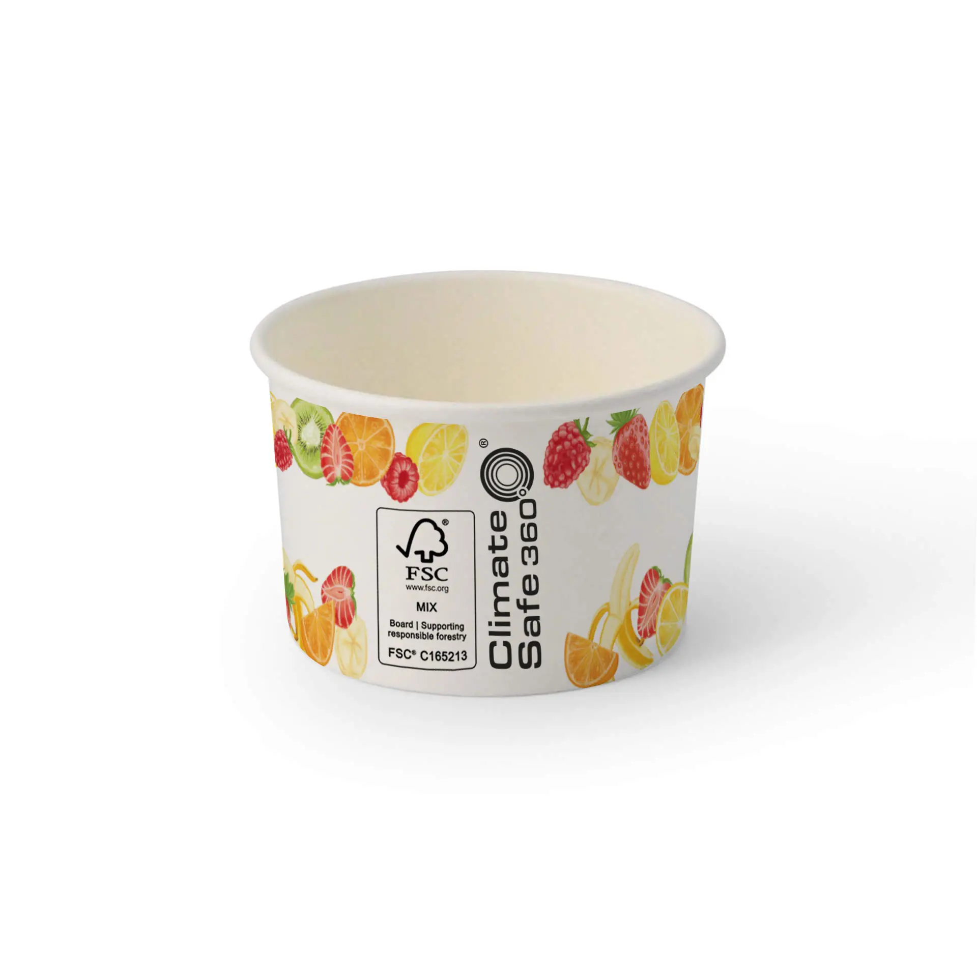 8 oz, max. 9.5 oz Paper cups ice cream XS (coated), Ø 92 mm, printed