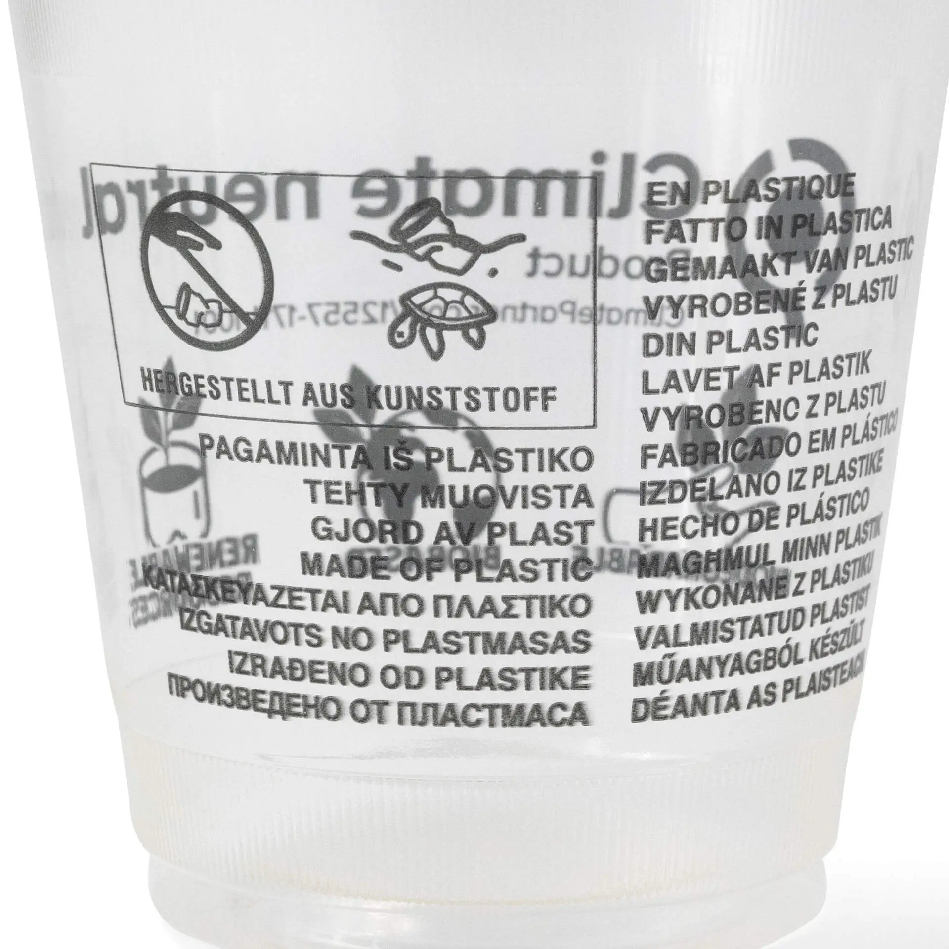 12 oz PLA smoothie cups, Ø 96 mm