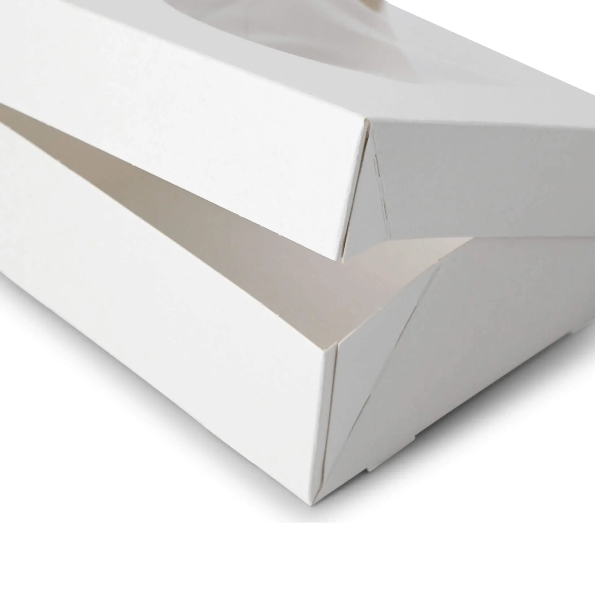 Cardboard- window boxes 12 x 12 x 4 cm, 600 ml, cellulose-window, white, foldable