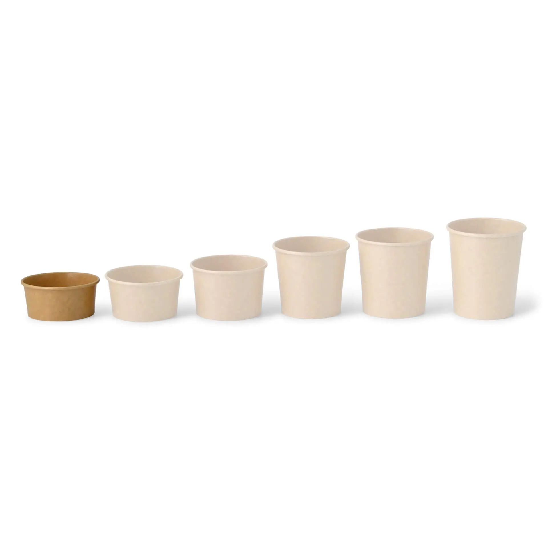 4 oz, max. 6 oz Paper-ice-cream cups XS, Ø 92 mm, brown