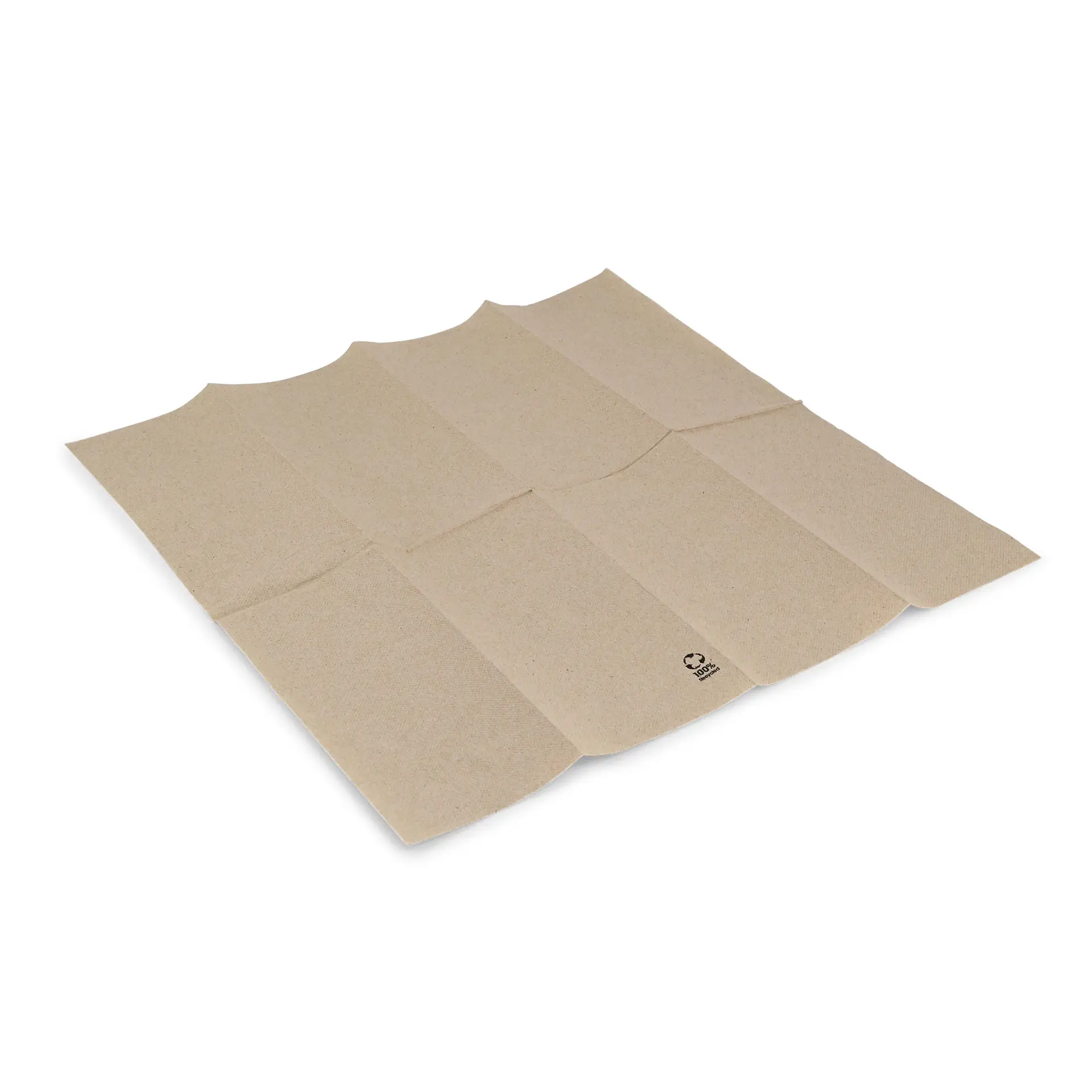 Napkins made of recycled paper (Premium) 40 x 40 cm, 2-ply, 1/8 fold, unbleached