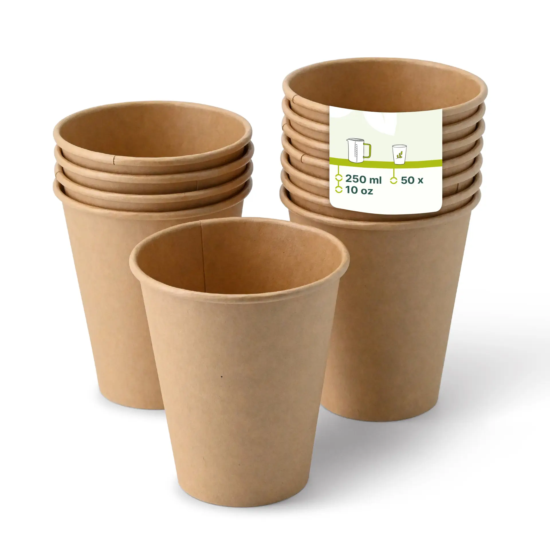 10 oz Paper cups, Ø 90 mm, unbleached