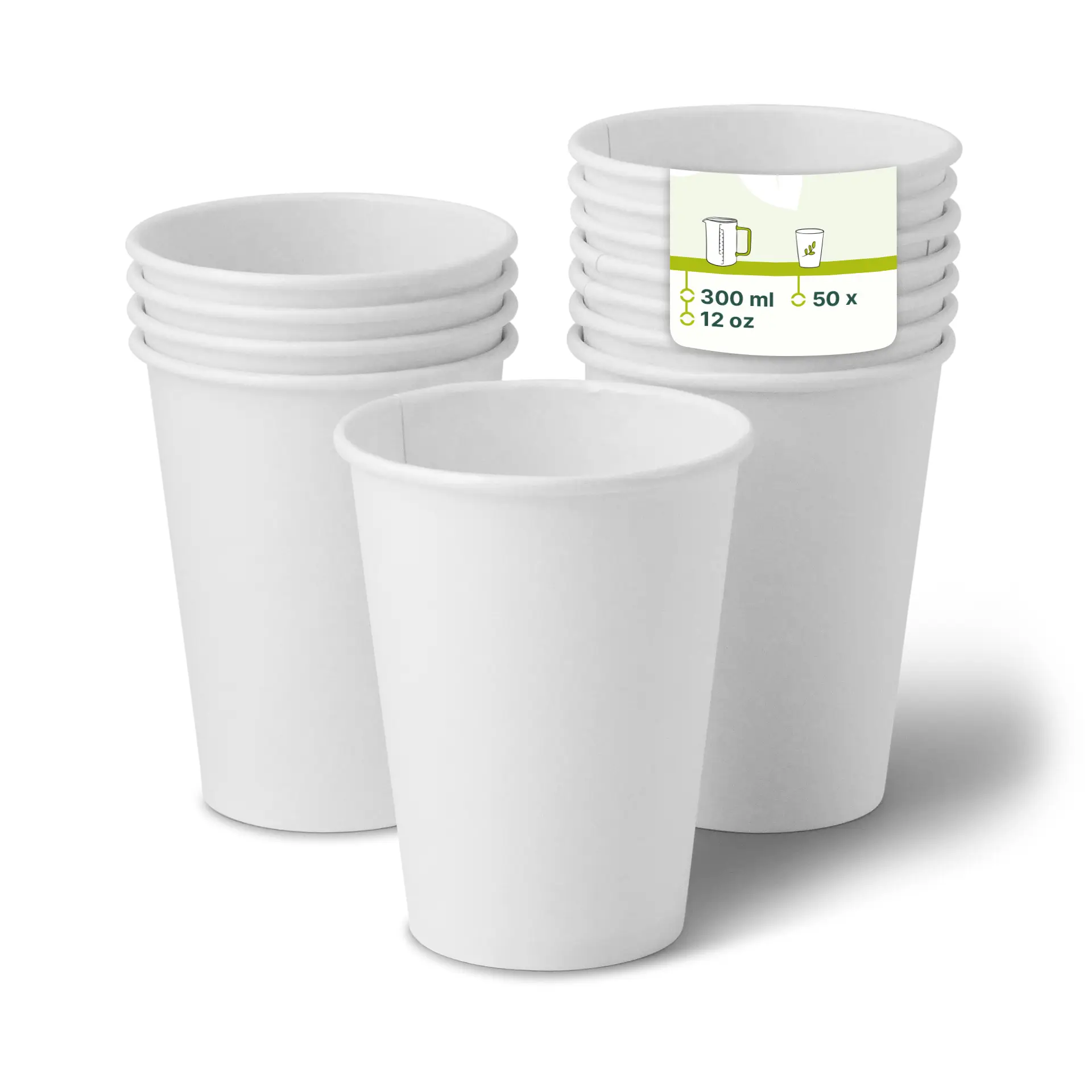 12 oz Paper cups single wall, Ø 90 mm, white