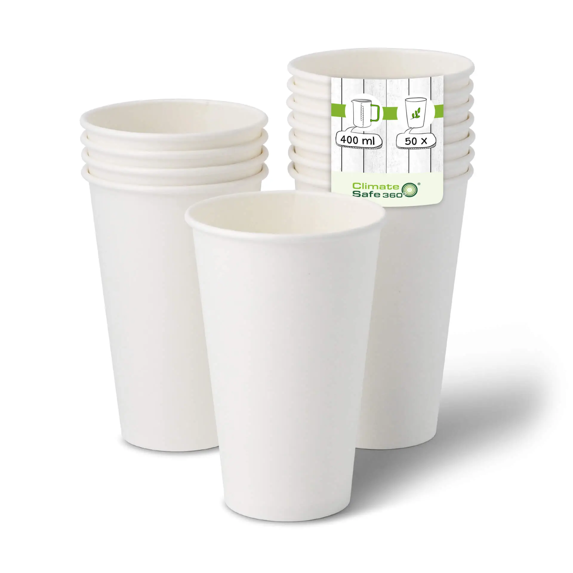 16 oz Paper cups single wall, Ø 90 mm, white