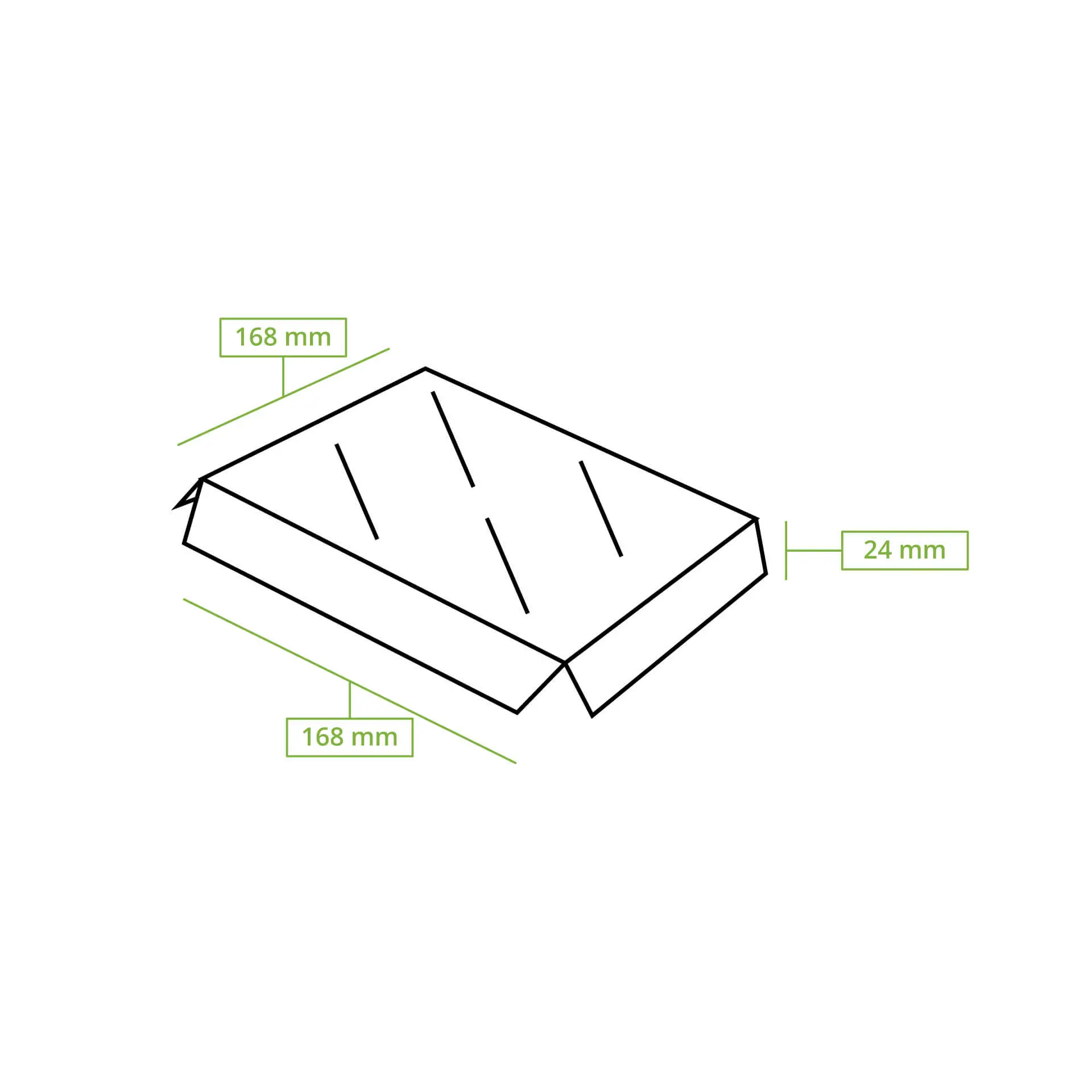 Insert range for cupcake boxes (4 pieces), white