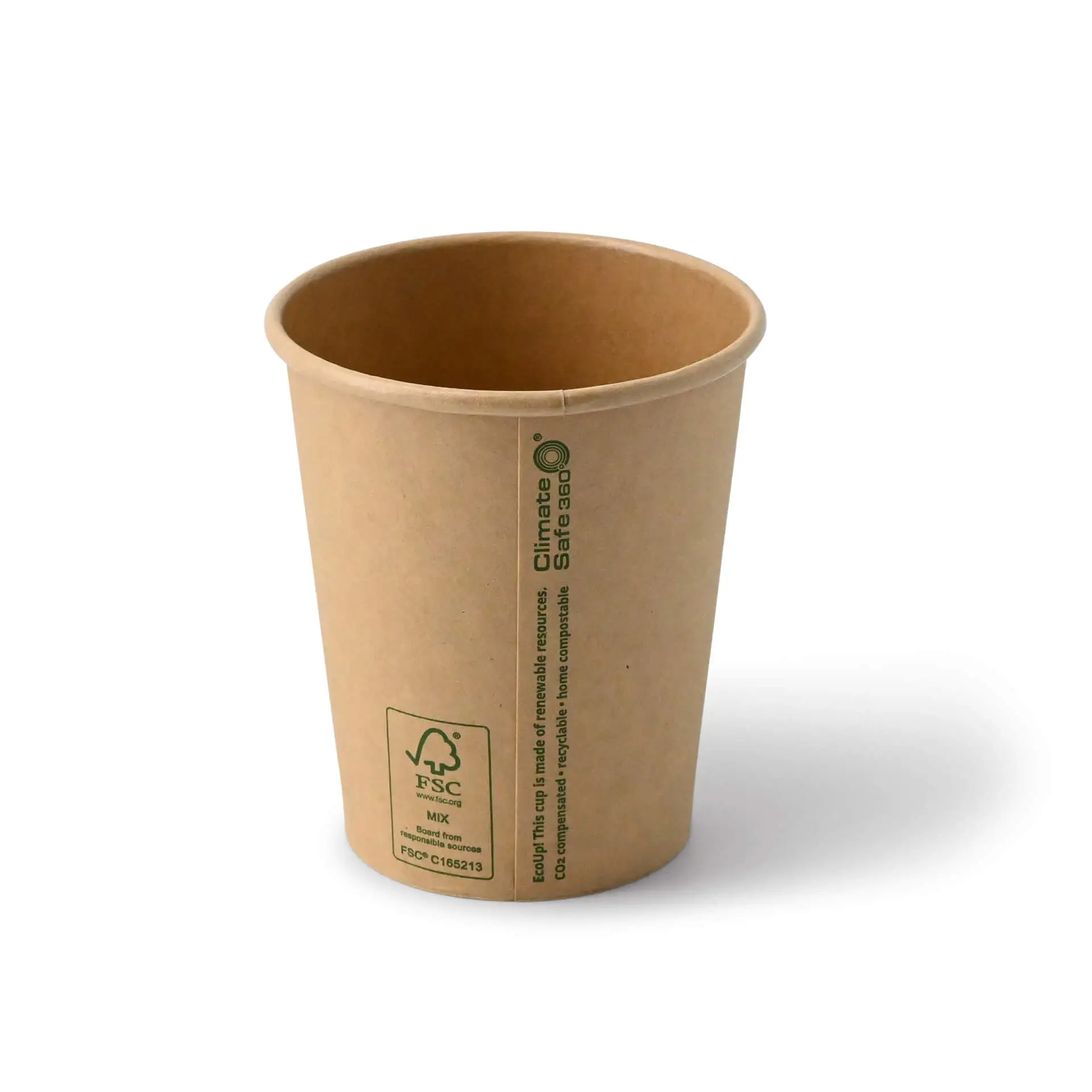 8 oz Paper cups single wall, Ø 80 mm, kraft