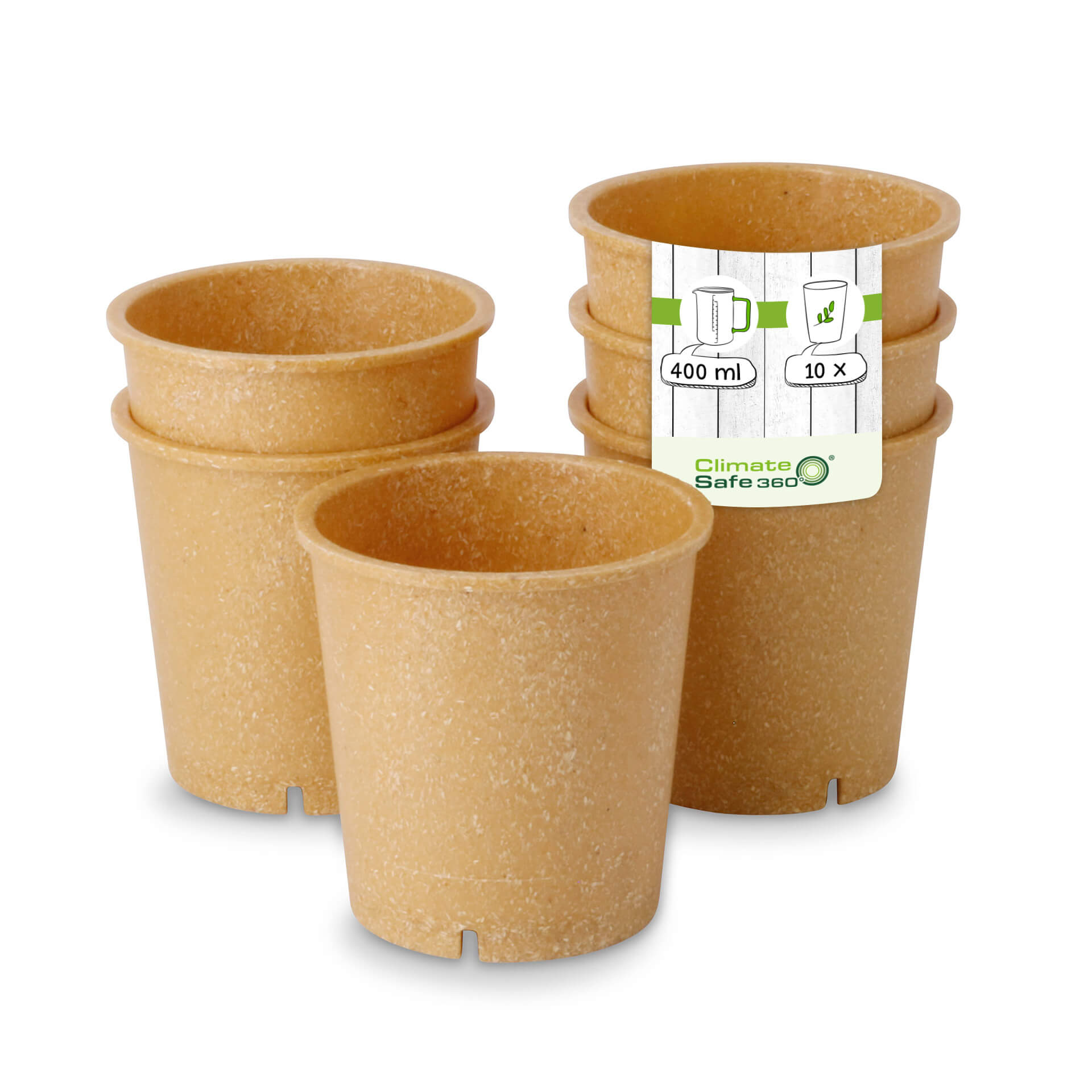 Mehrweg-Becher "Häppy Cup" 400 ml, Ø 95 mm, Karamell / braun