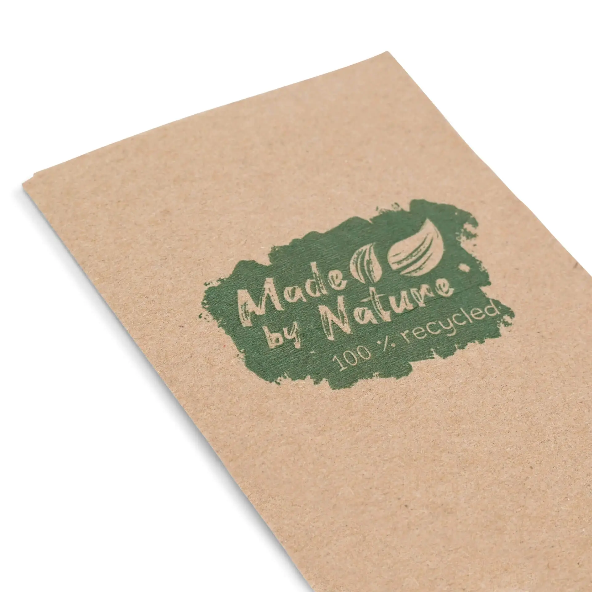 Napkins made of recycled paper 32.5 x 32.5 cm, 2-ply, 1/8 fold, unbleached, "Made by Nature"