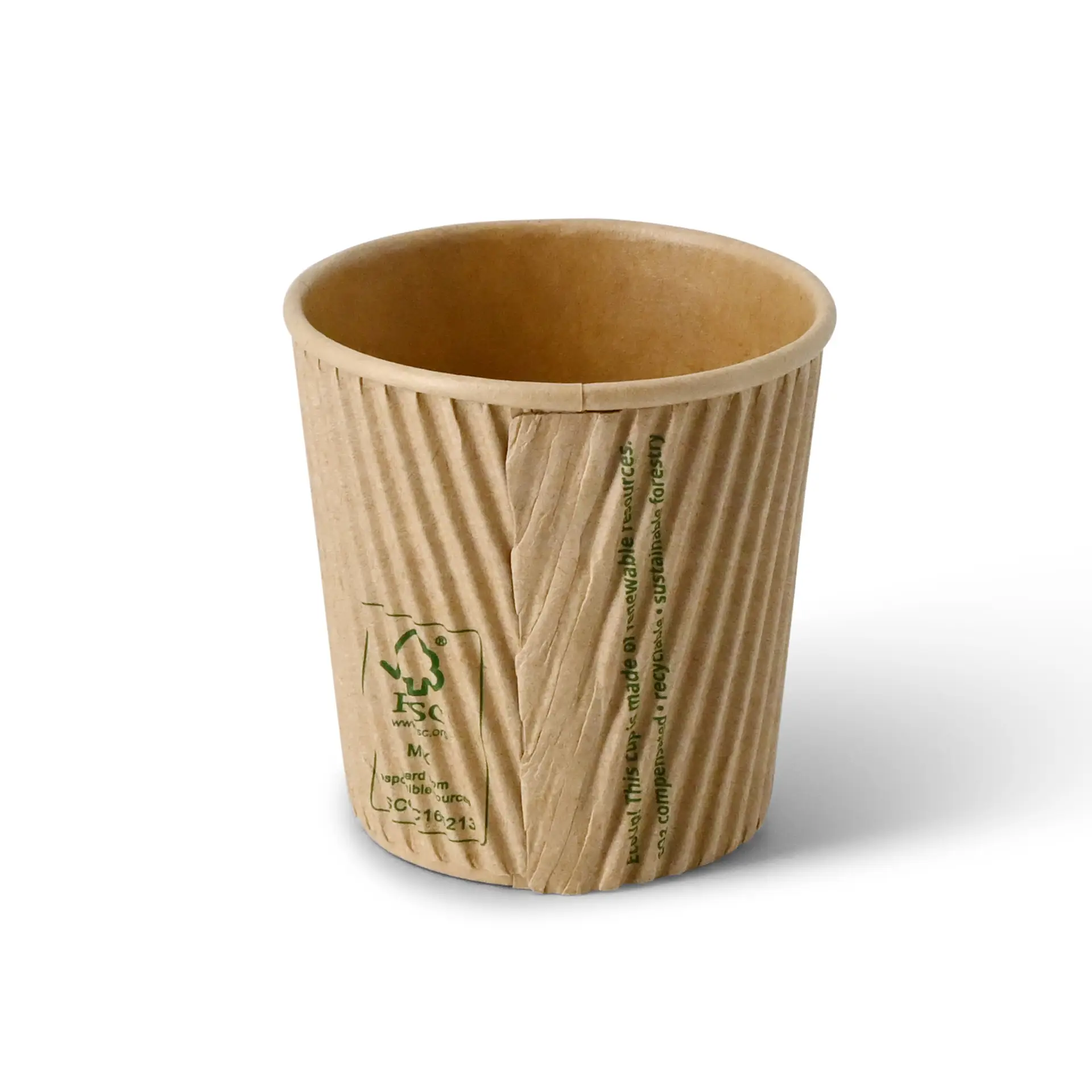 4 oz Ripple cups / Coffee cups, Ø 62 mm, kraft