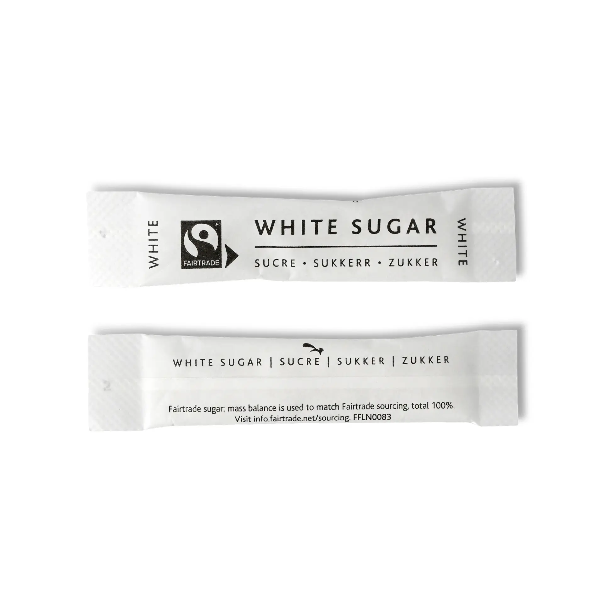 Fair trade sugar sticks, white