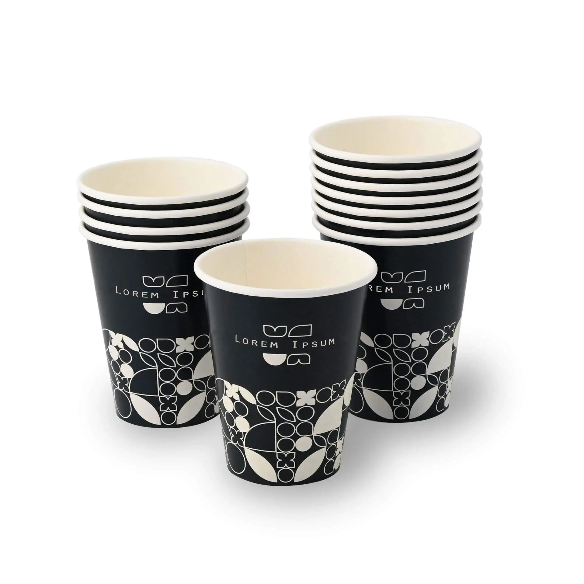 8 oz Paper Cup "Midnight" single wall, customisable, matte