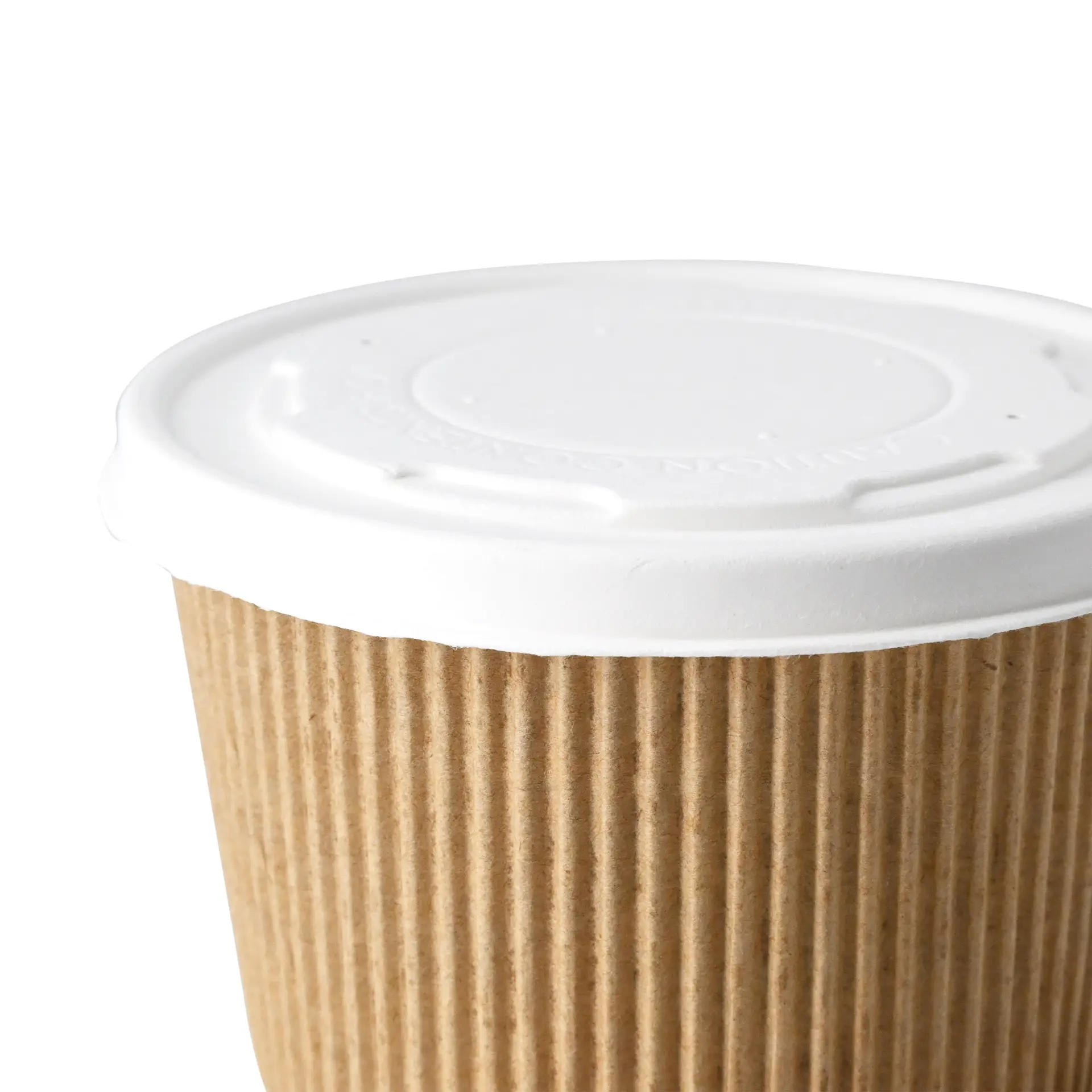 Flat cardboard lids Ø 115 mm, white, closed