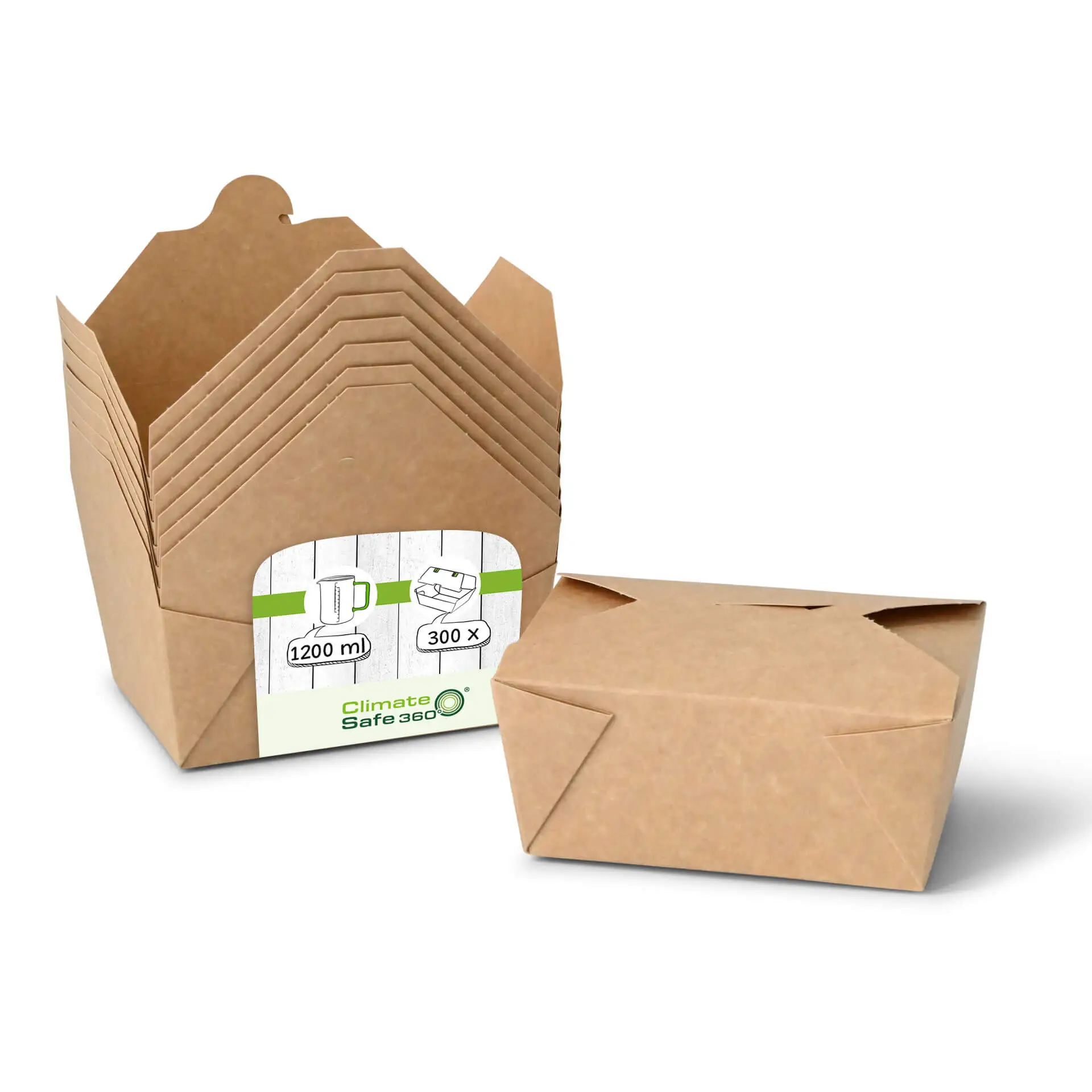 Take-Away Cardboard Boxes 1200 ml, brown