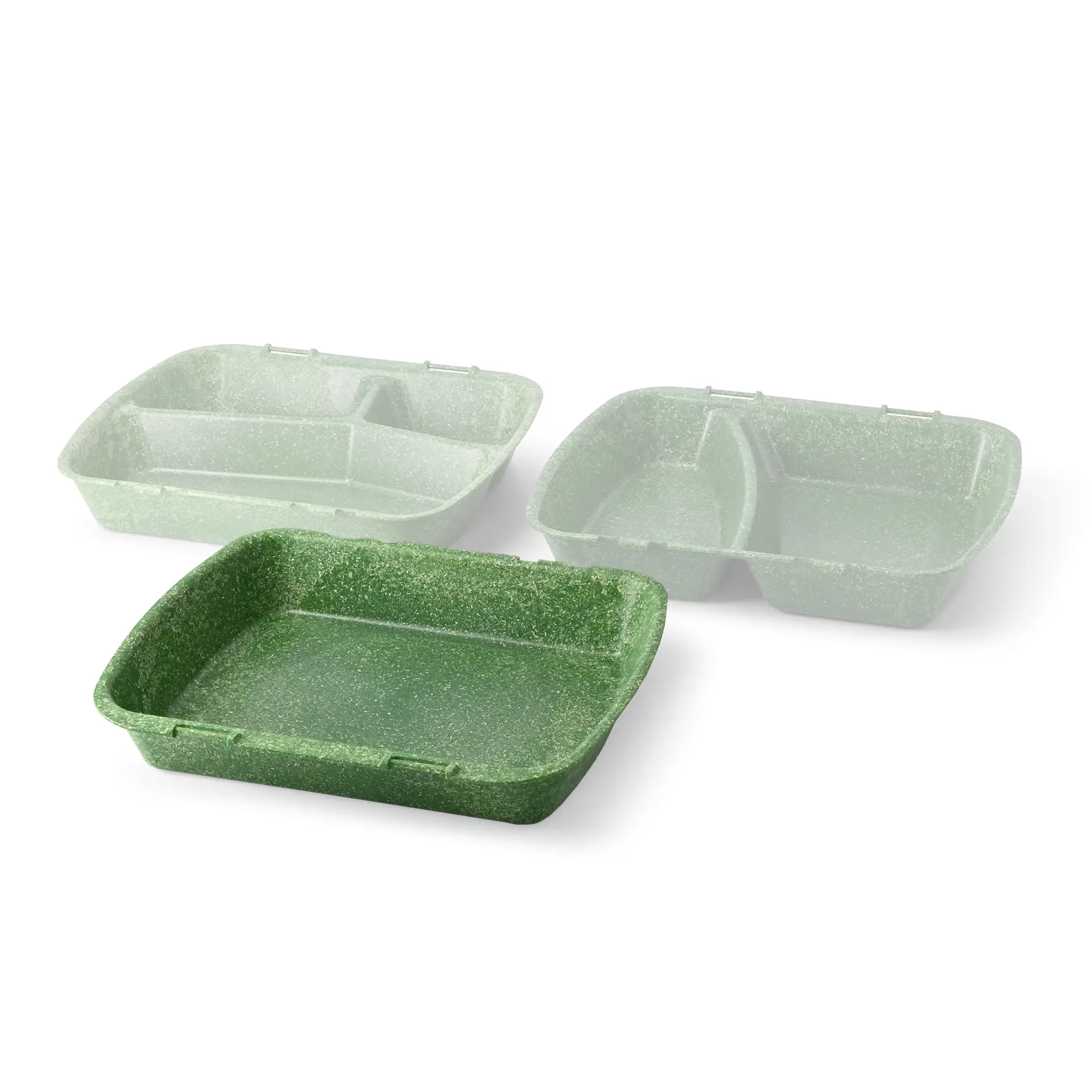 Reusable menu-containers merways-Box 24,5 x 20 x 4,5 cm, HP4, spinach / dark green