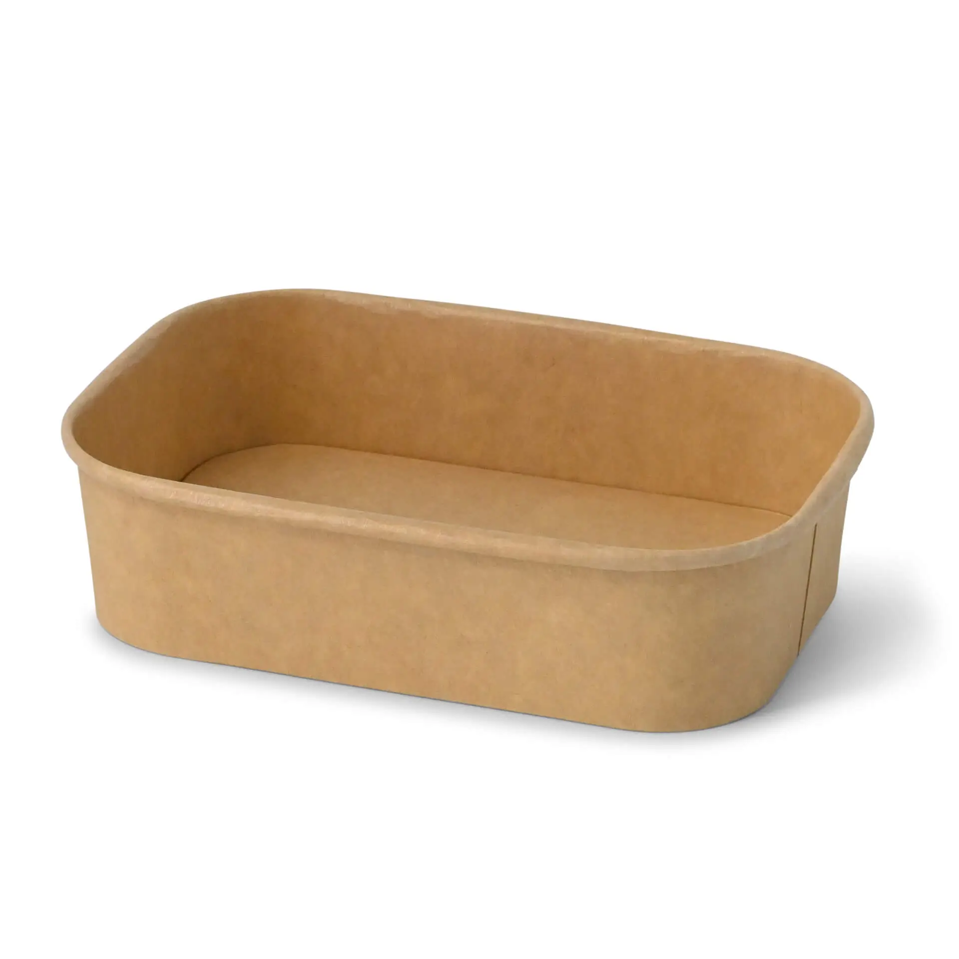 Cardboard-bowls 500 ml, 17,5 x 12,5 x 4 cm, brown, rectangular