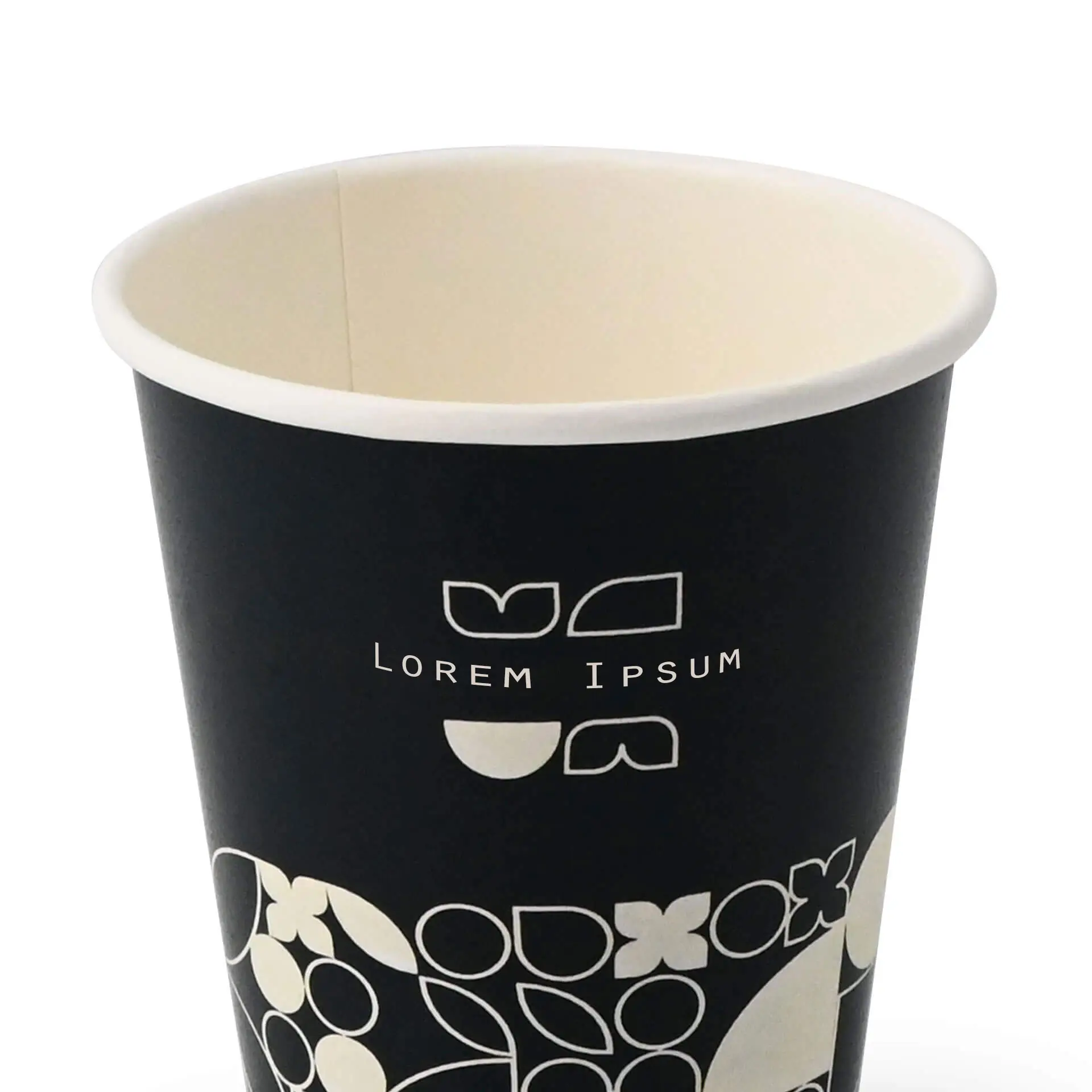 8 oz Paper Cup "Midnight" single wall, customisable, matte