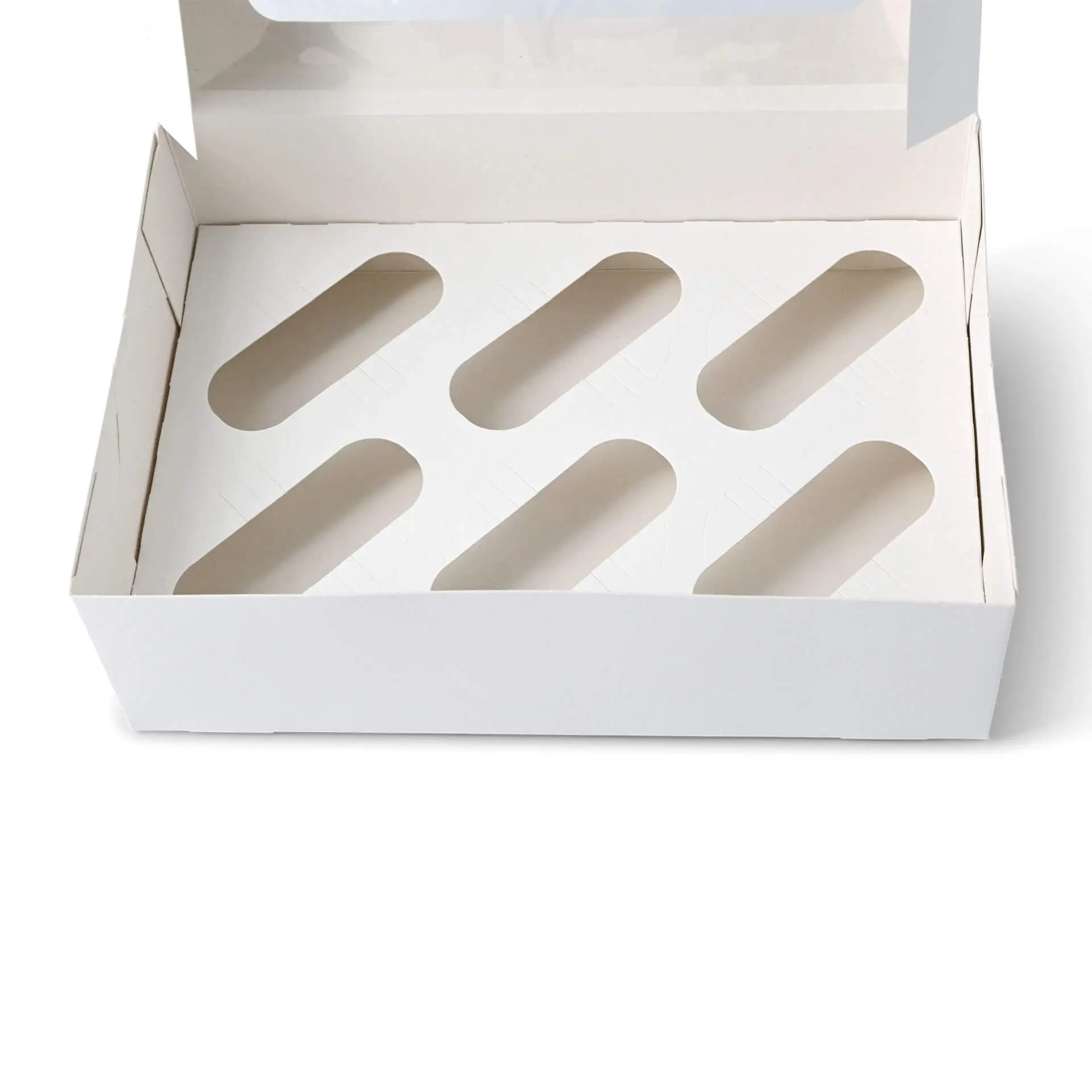 Insert range for cupcake boxes (6 pieces), white