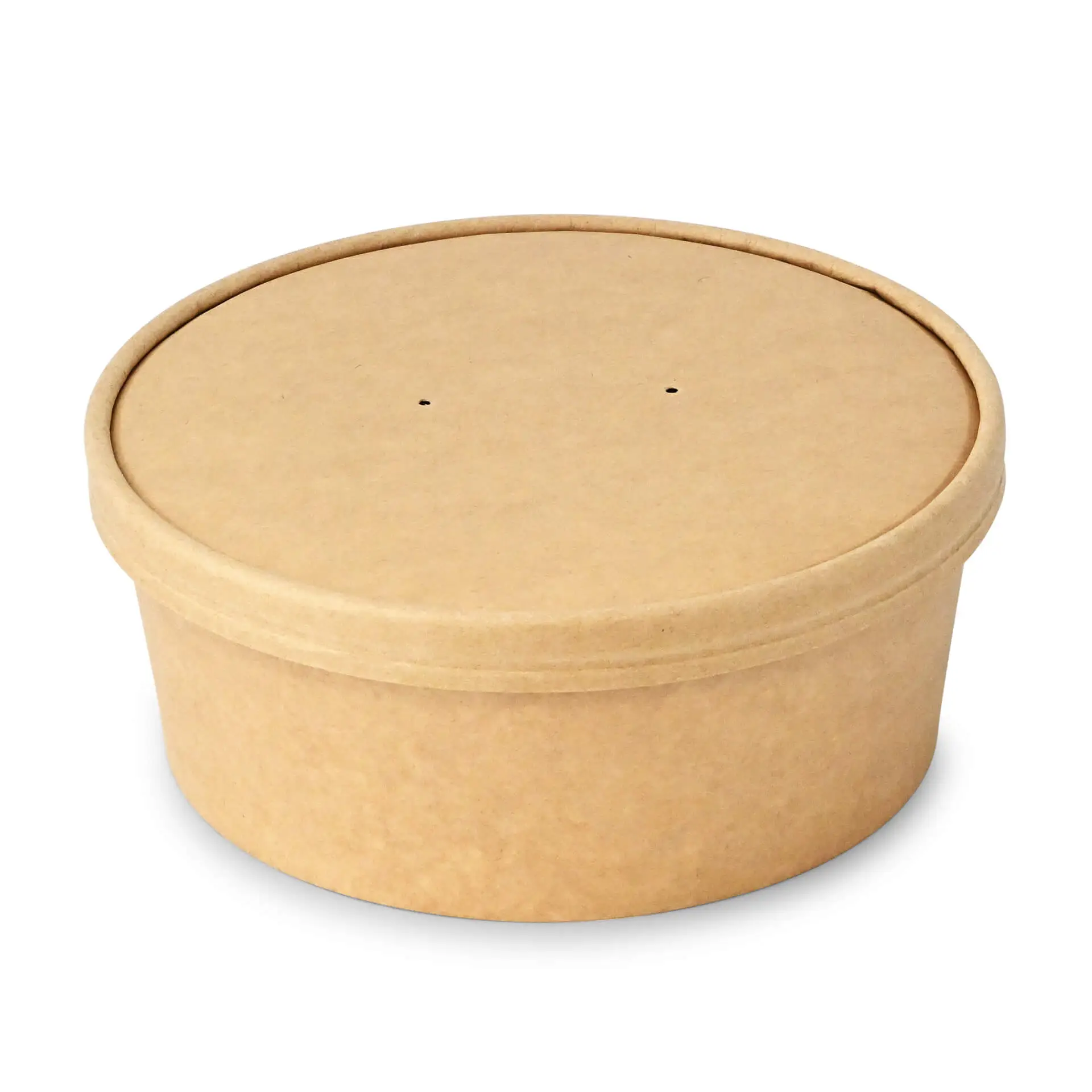 Cardboard-membrane lids Ø 185 mm, brown, PLA-coated