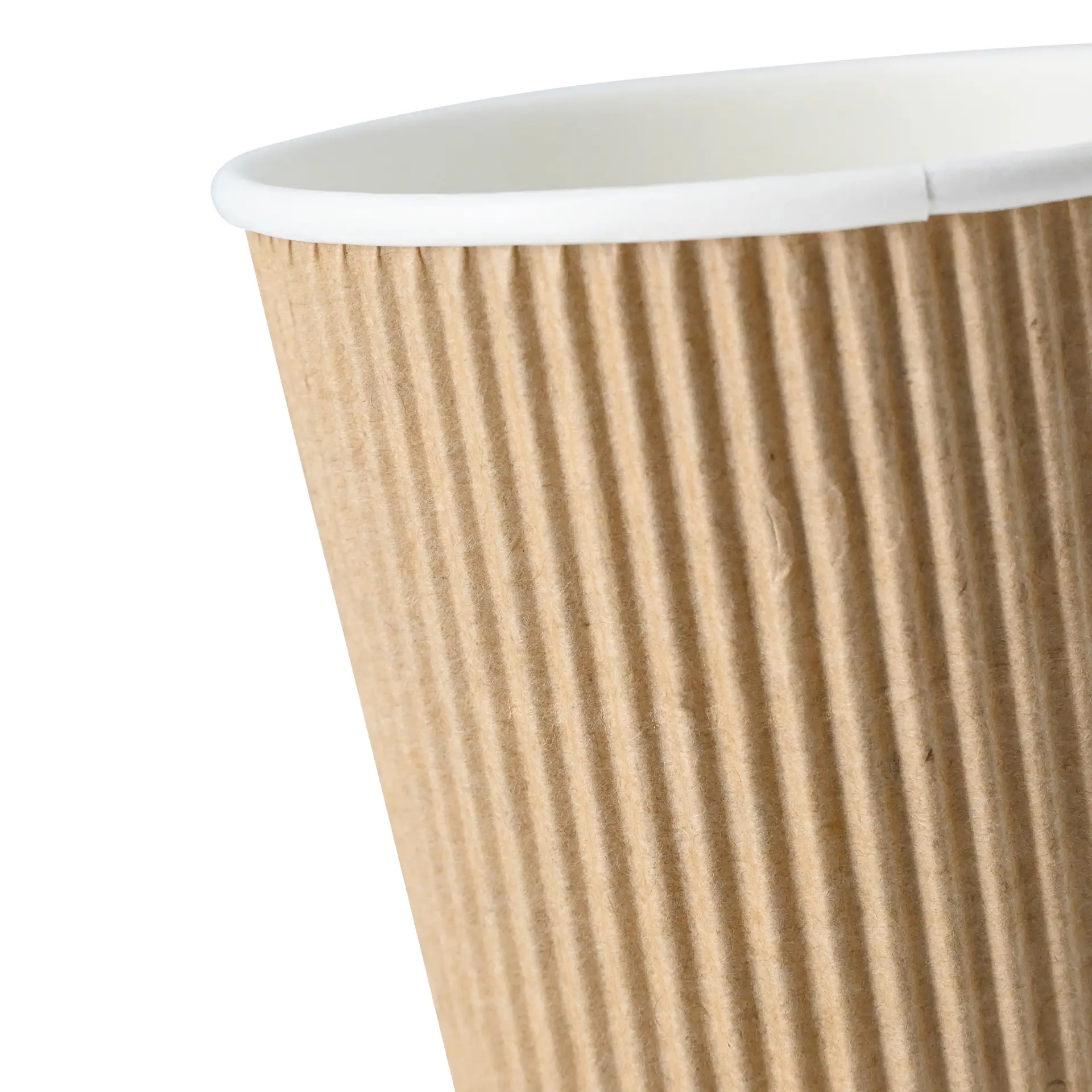 10 oz Take away coffee cups (coated) / Ripple cups, Ø 80 mm, brown, inner white