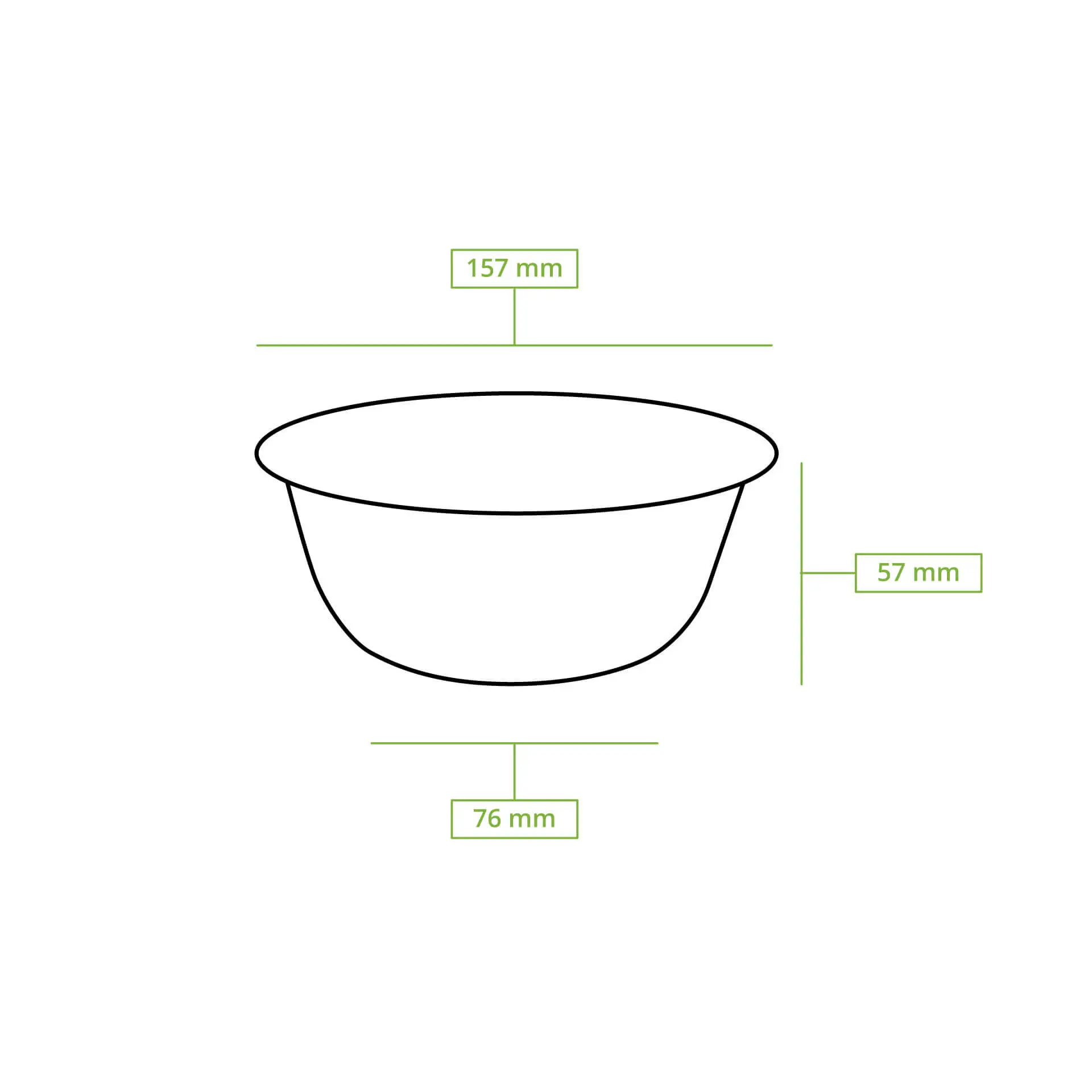 500 ml, Sugarcane-bowls, round