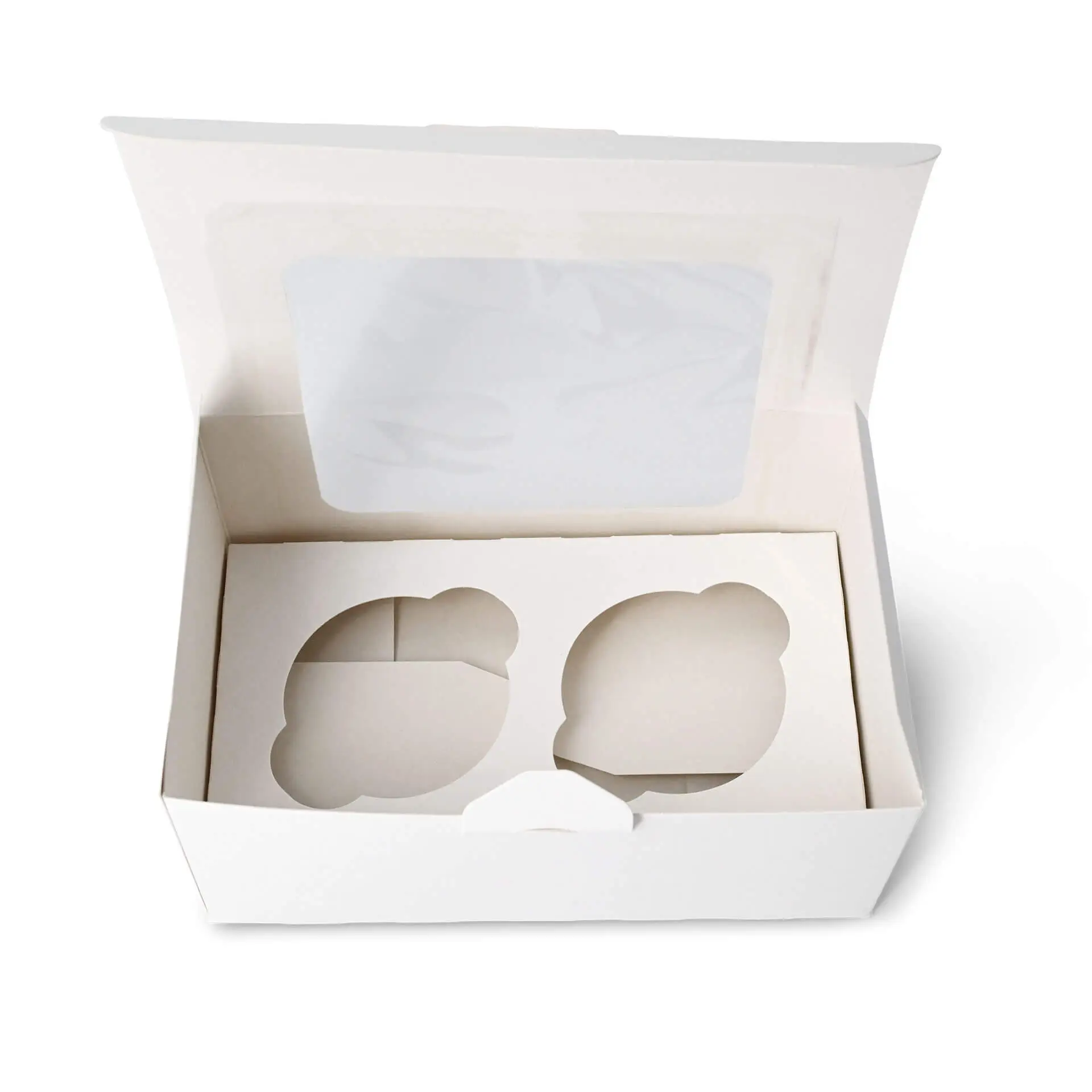 Cardboard box inserts for cupcake boxes (2 pieces), white