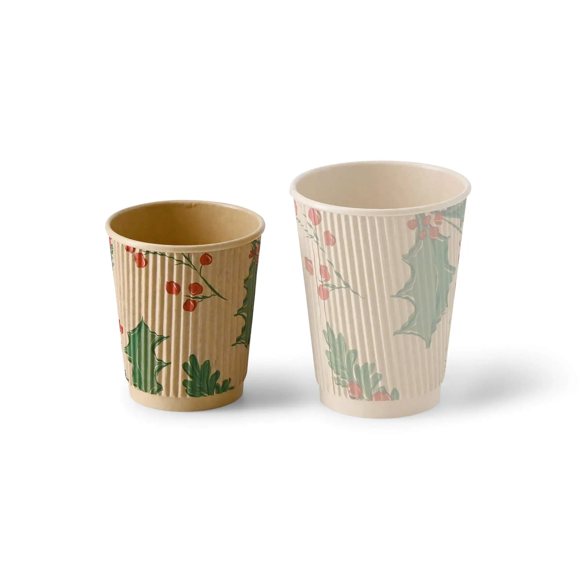 Ripple cups Winter "Branches" 200 ml / 8 oz, Ø 80 mm, unbleached