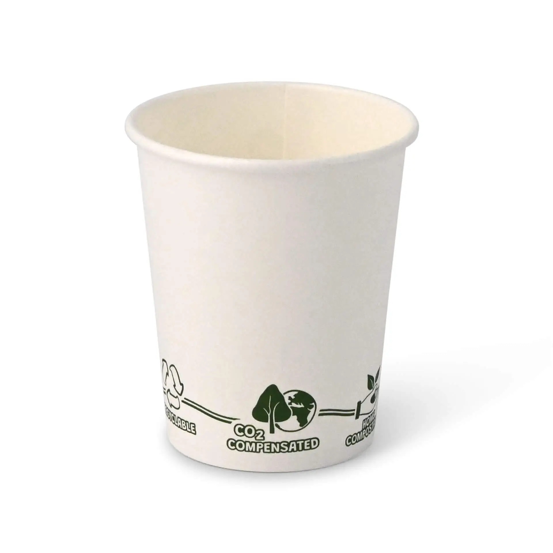 8 oz Paper cups single wall, Ø 80 mm, "EcoUp©" icons