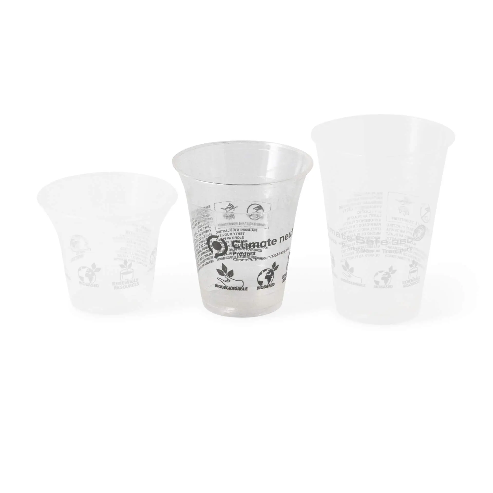 12 oz PLA smoothie cups, Ø 96 mm