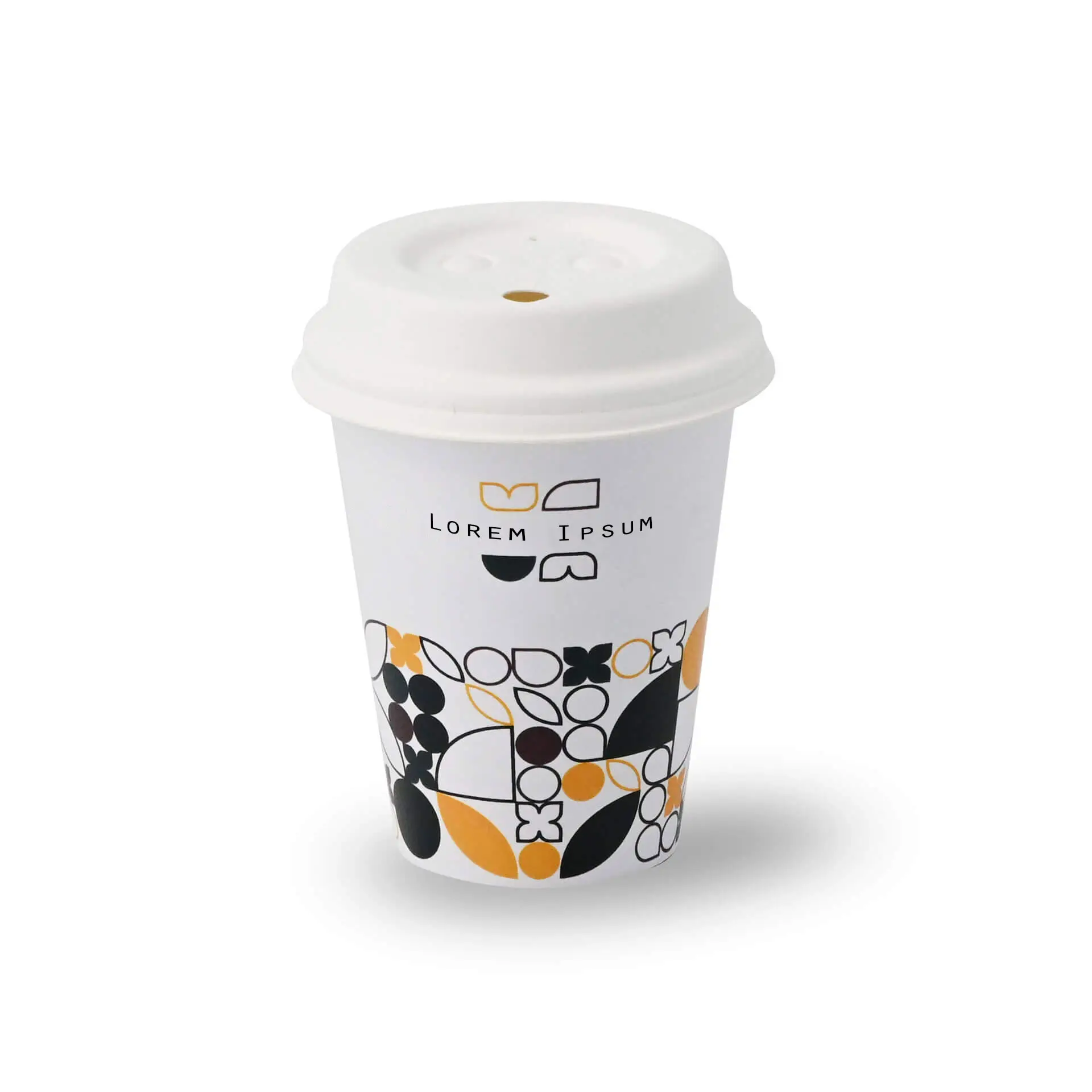 8 oz Paper Cup "Summer Day" single wall, customisable, matte