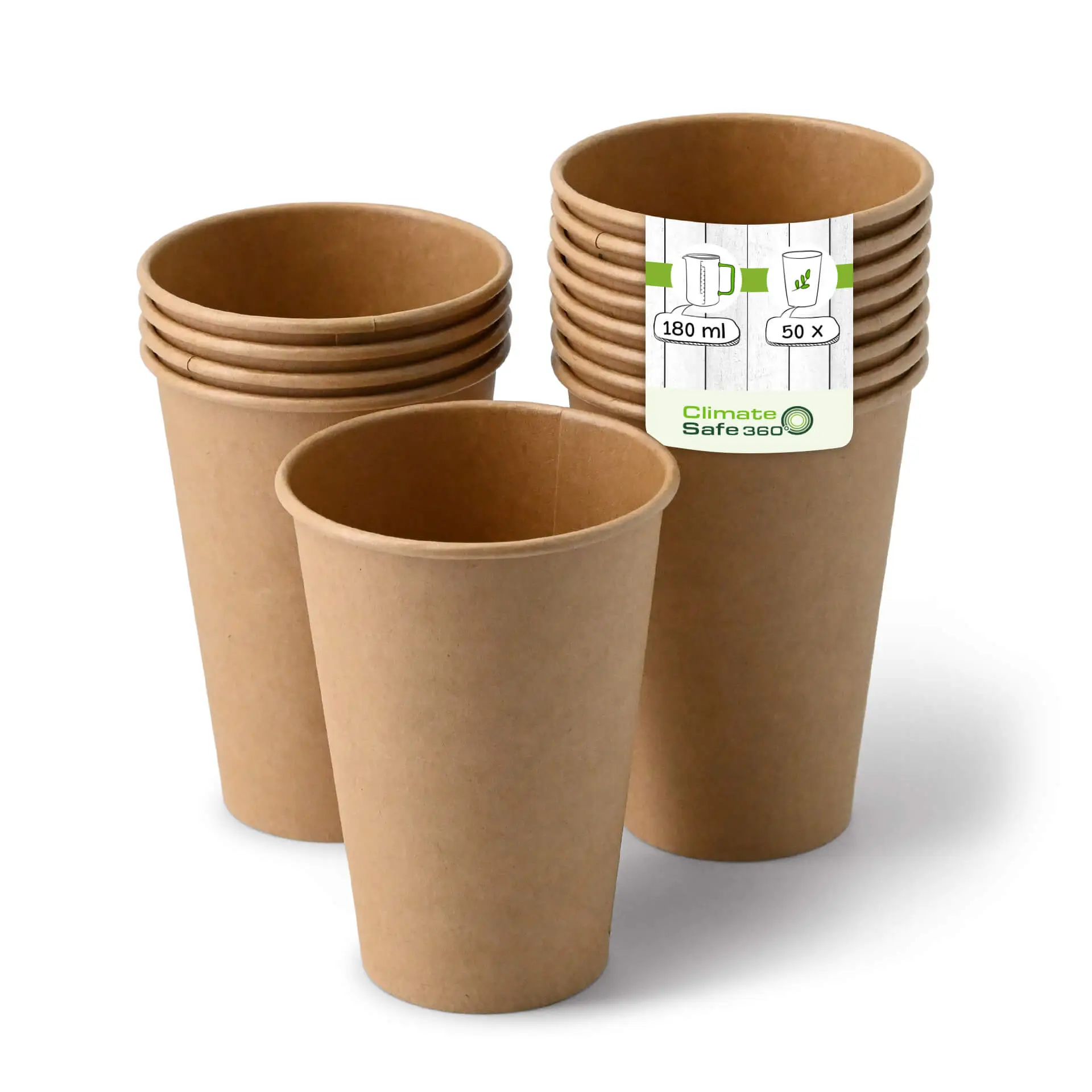 7.5 oz Vending machine paper cups, kraft