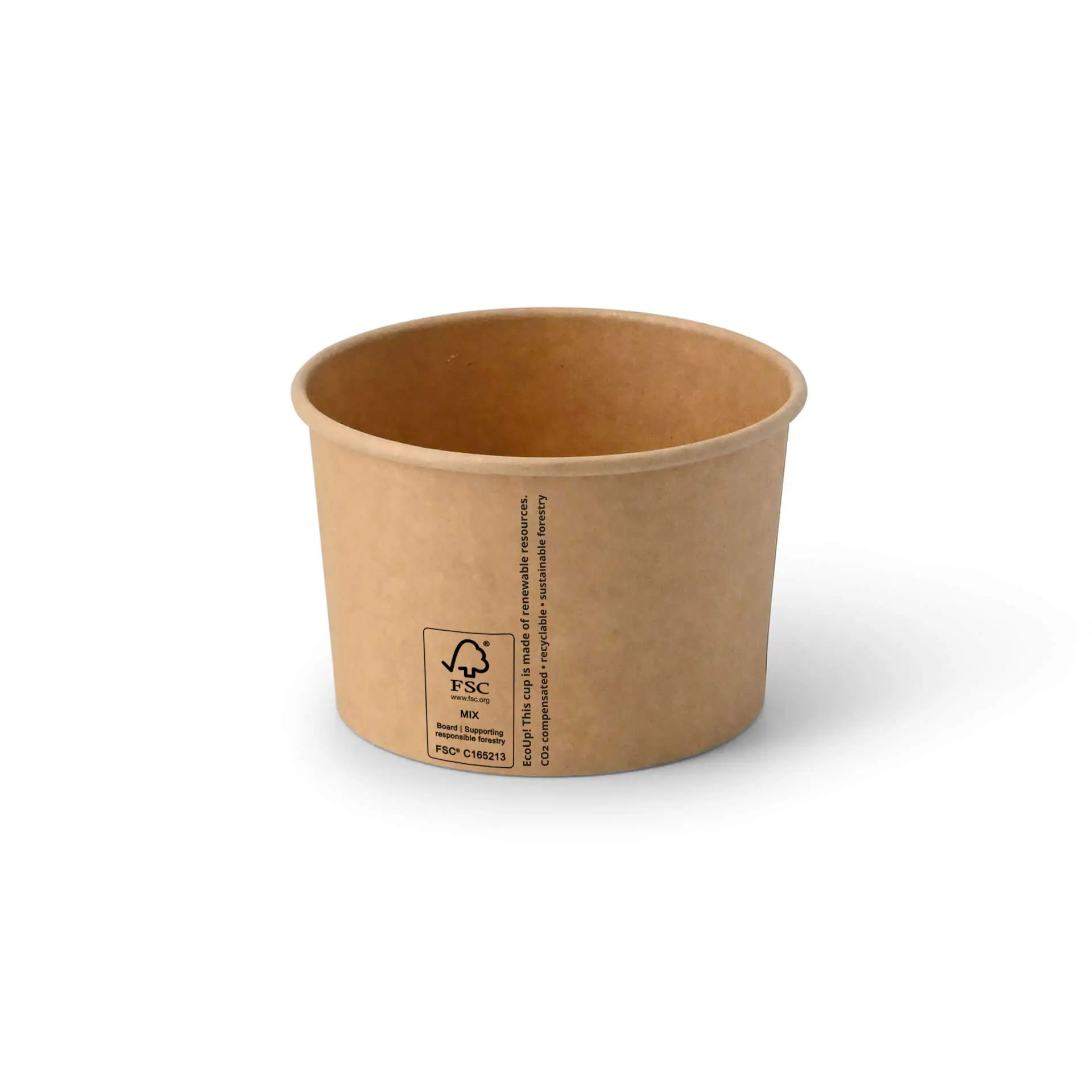 8 oz, max. 9.5 oz Paper cups ice cream M (coated), Ø 92 mm, brown