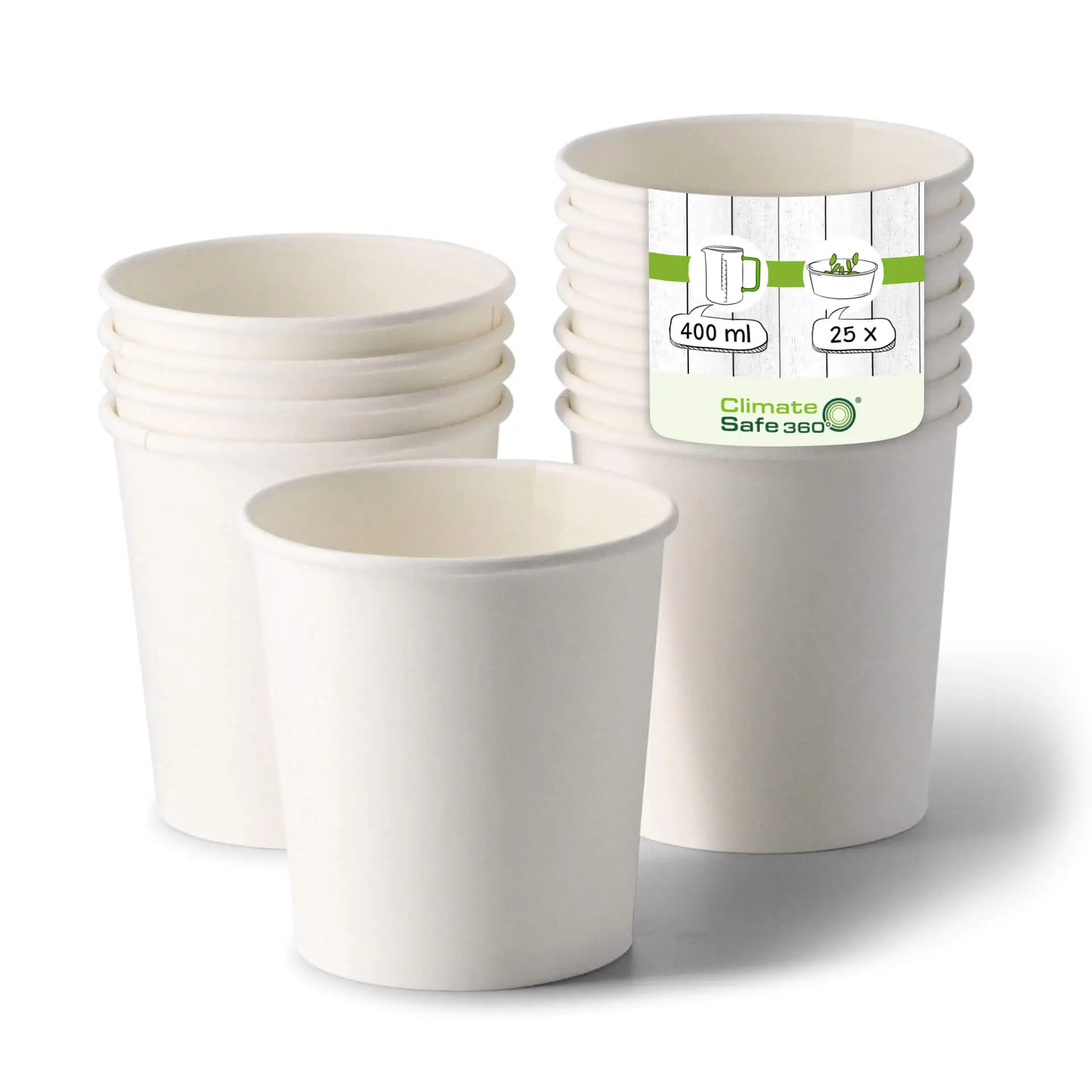 Soup cup to go made of cardboard (Premium) 16 oz, Ø 95 mm, white