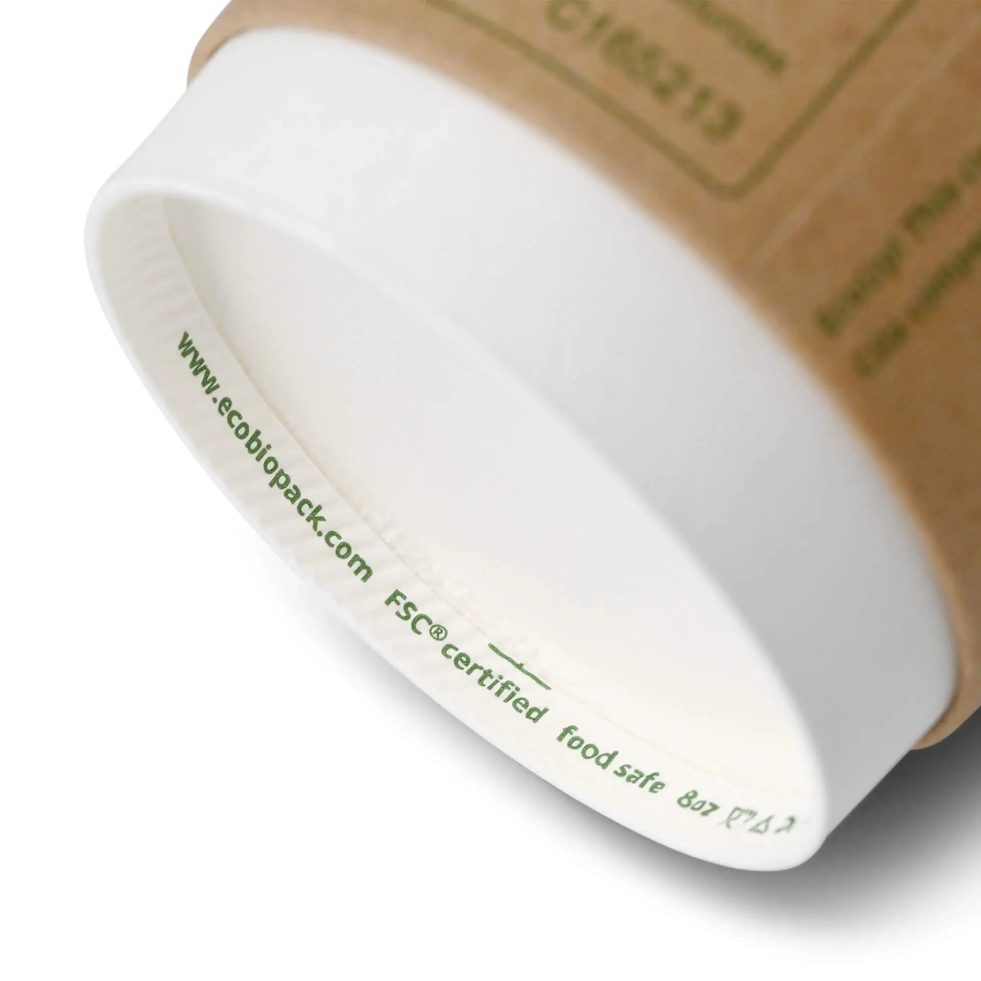 8 oz Disposable paper coffee cups double wall, Ø 80 mm, kraft