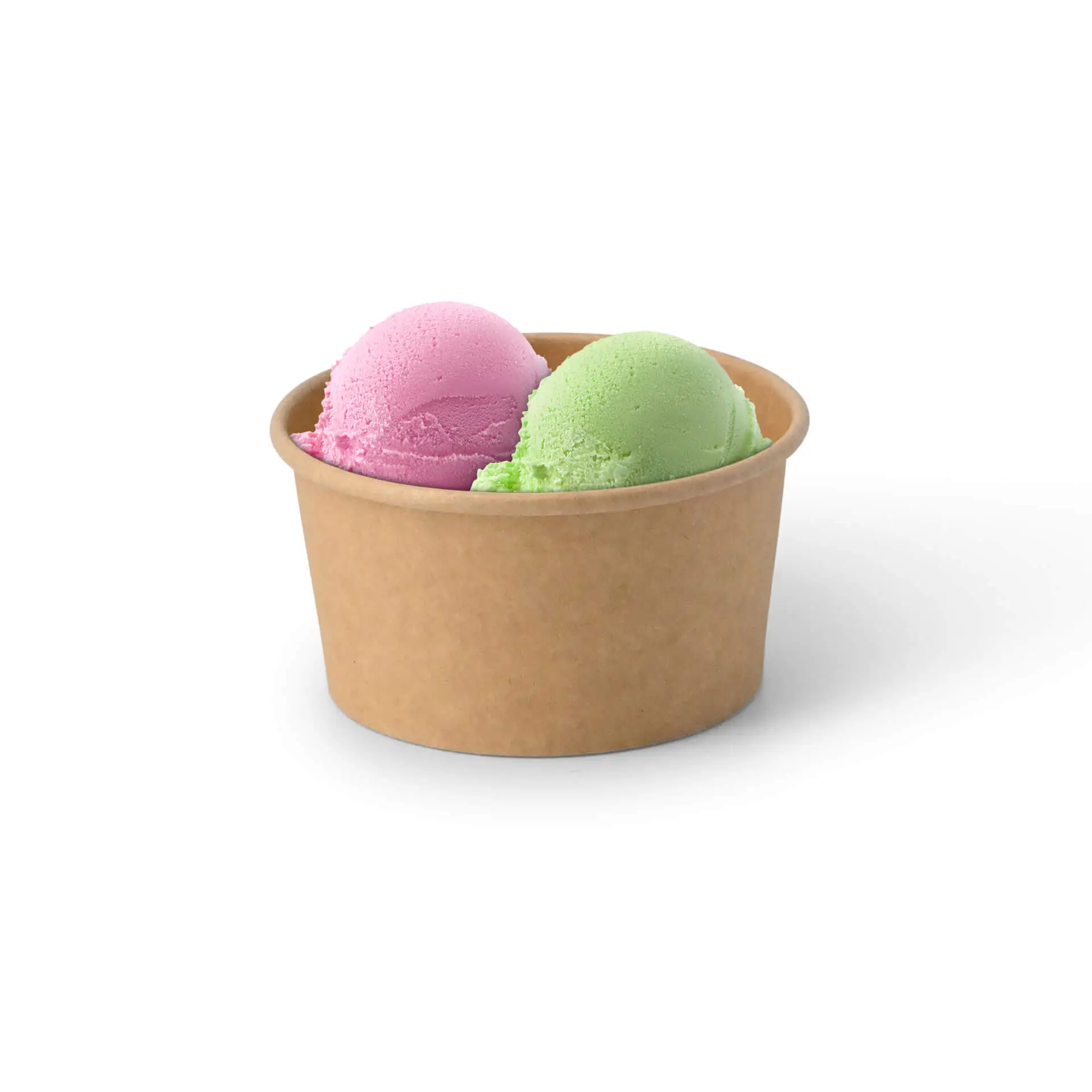 6 oz, max. 7,5 oz Paper-ice-cream cups S, Ø 92 mm, brown